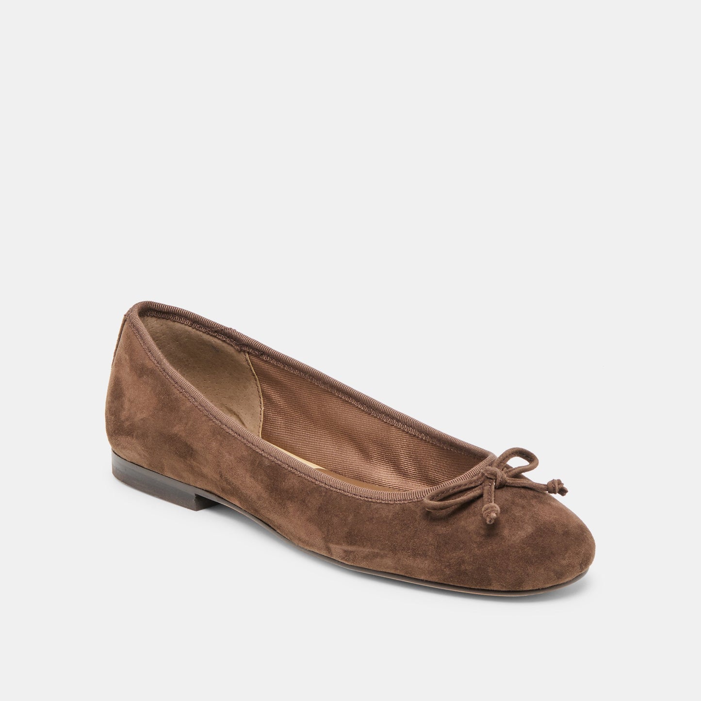 Ritla Wide Dk Brown Suede Ballet Flats