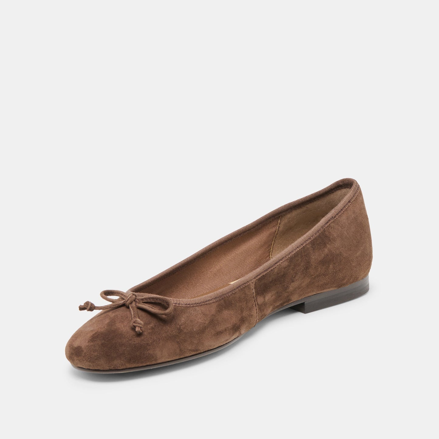 Ritla Wide Dk Brown Suede Ballet Flats