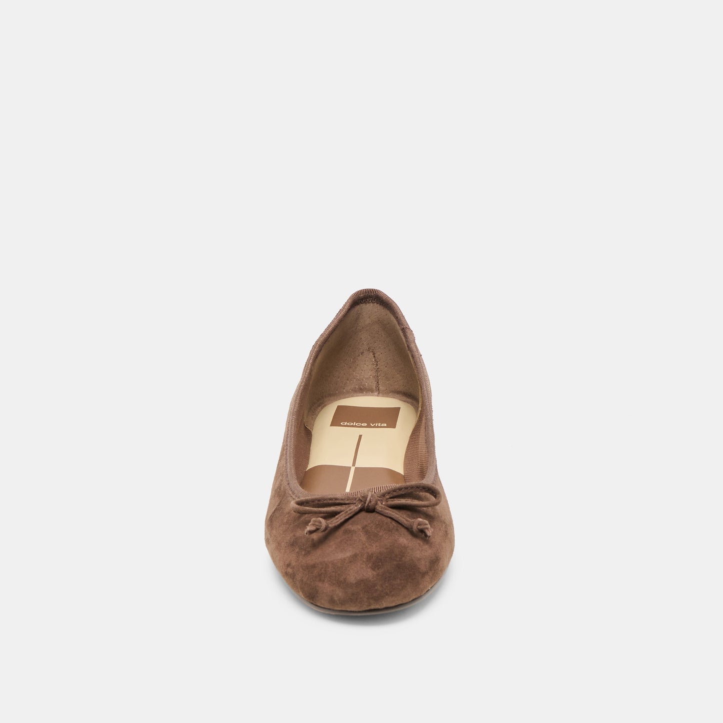 Ritla Wide Dk Brown Suede Ballet Flats