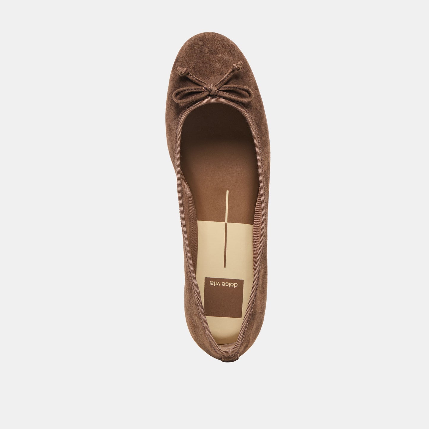 Ritla Wide Dk Brown Suede Ballet Flats