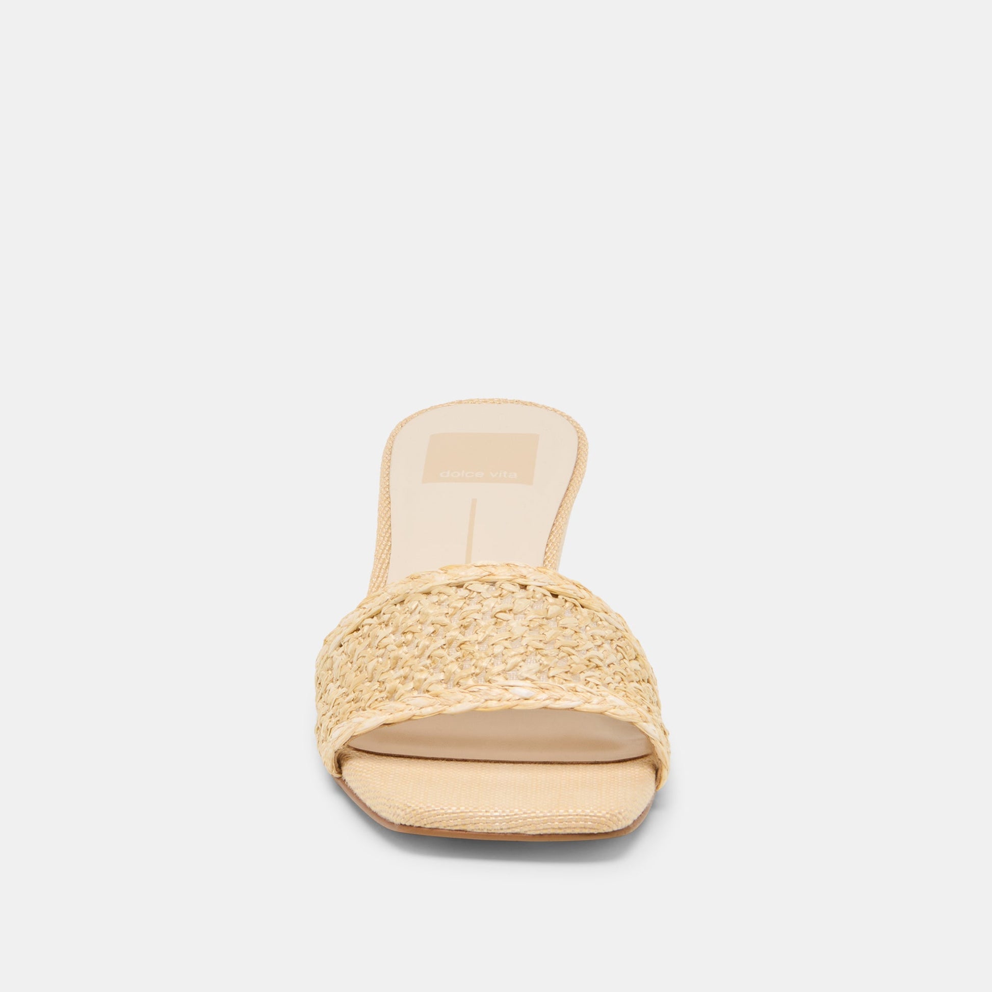 Qaily Wide Lt Natural Raffia Wedges