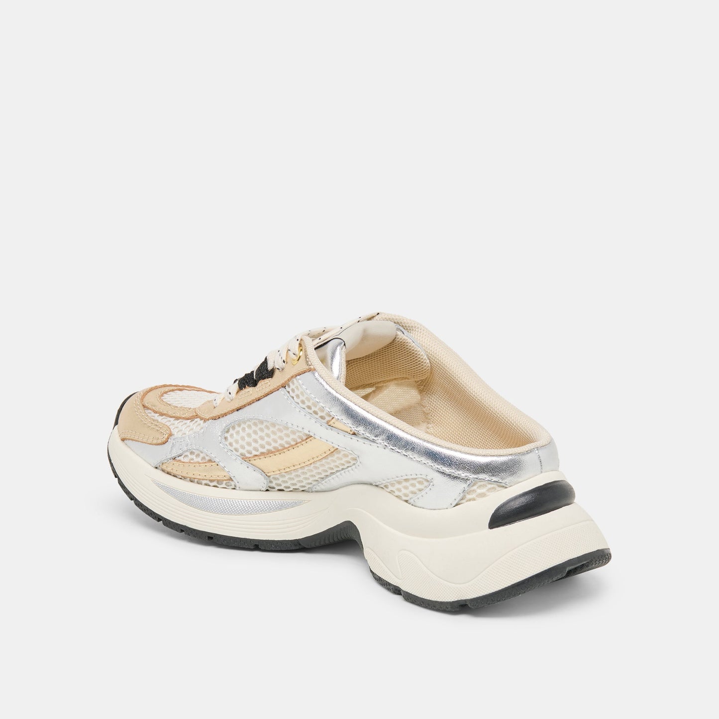 SWAYZY Metallic Multi Leather Platform Slip-on Sneakers