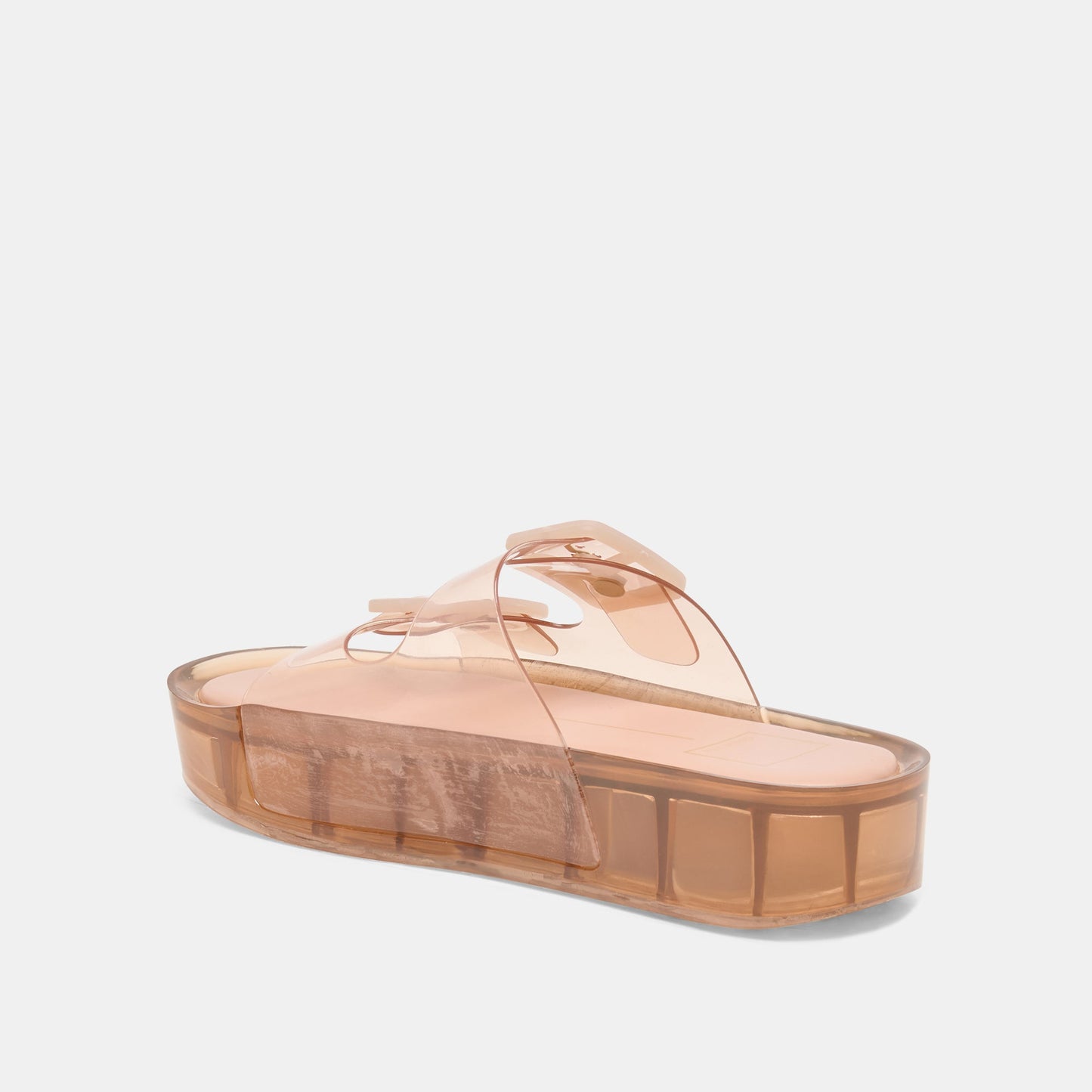 JULIO X Mocha Vinyl Jelly Platform Sandals