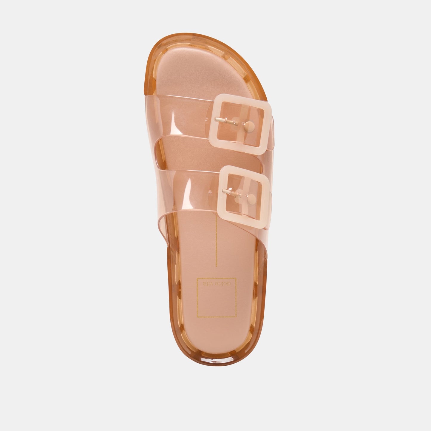 JULIO X Mocha Vinyl Jelly Platform Sandals