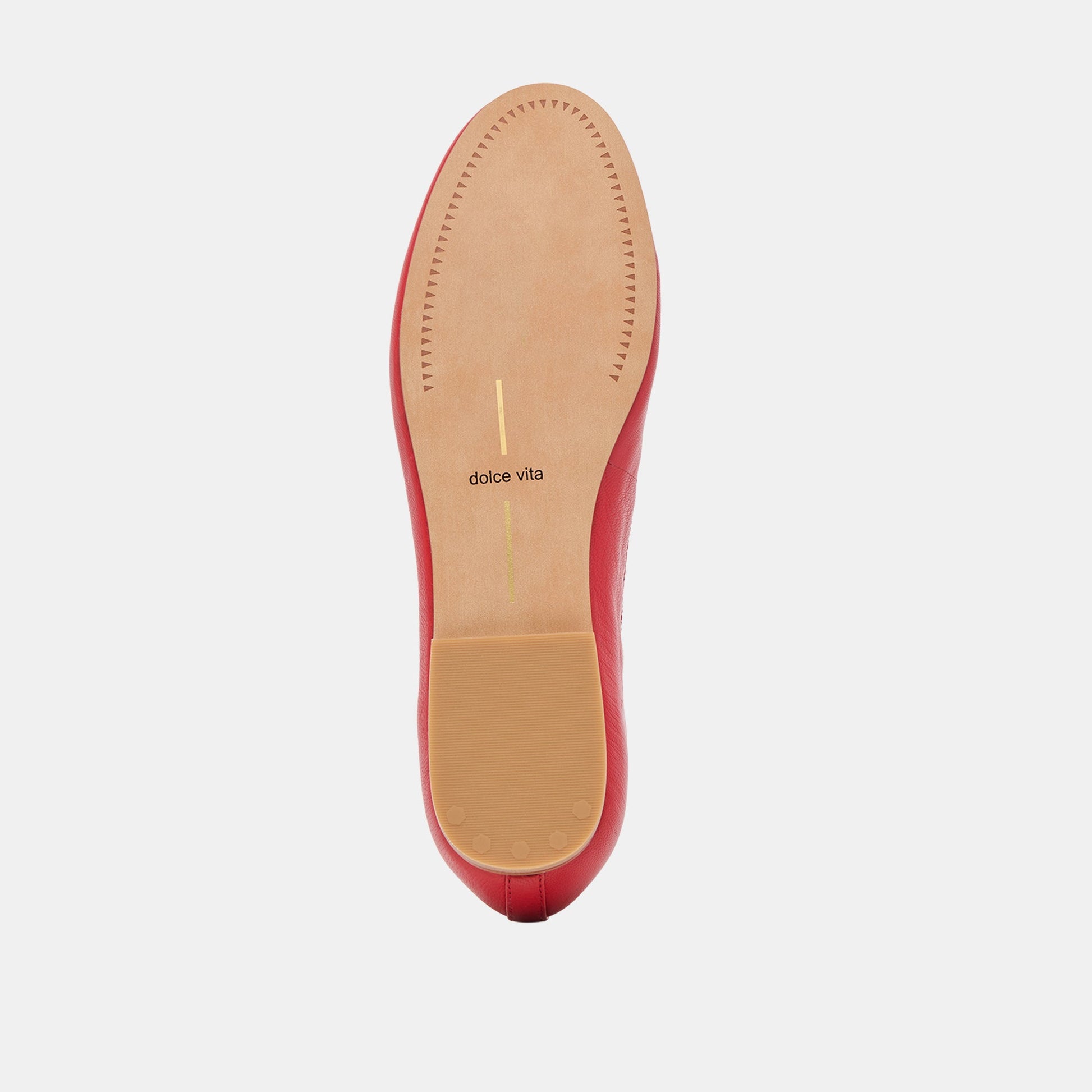 Ritla Wide Cherry Leather Ballet Flats