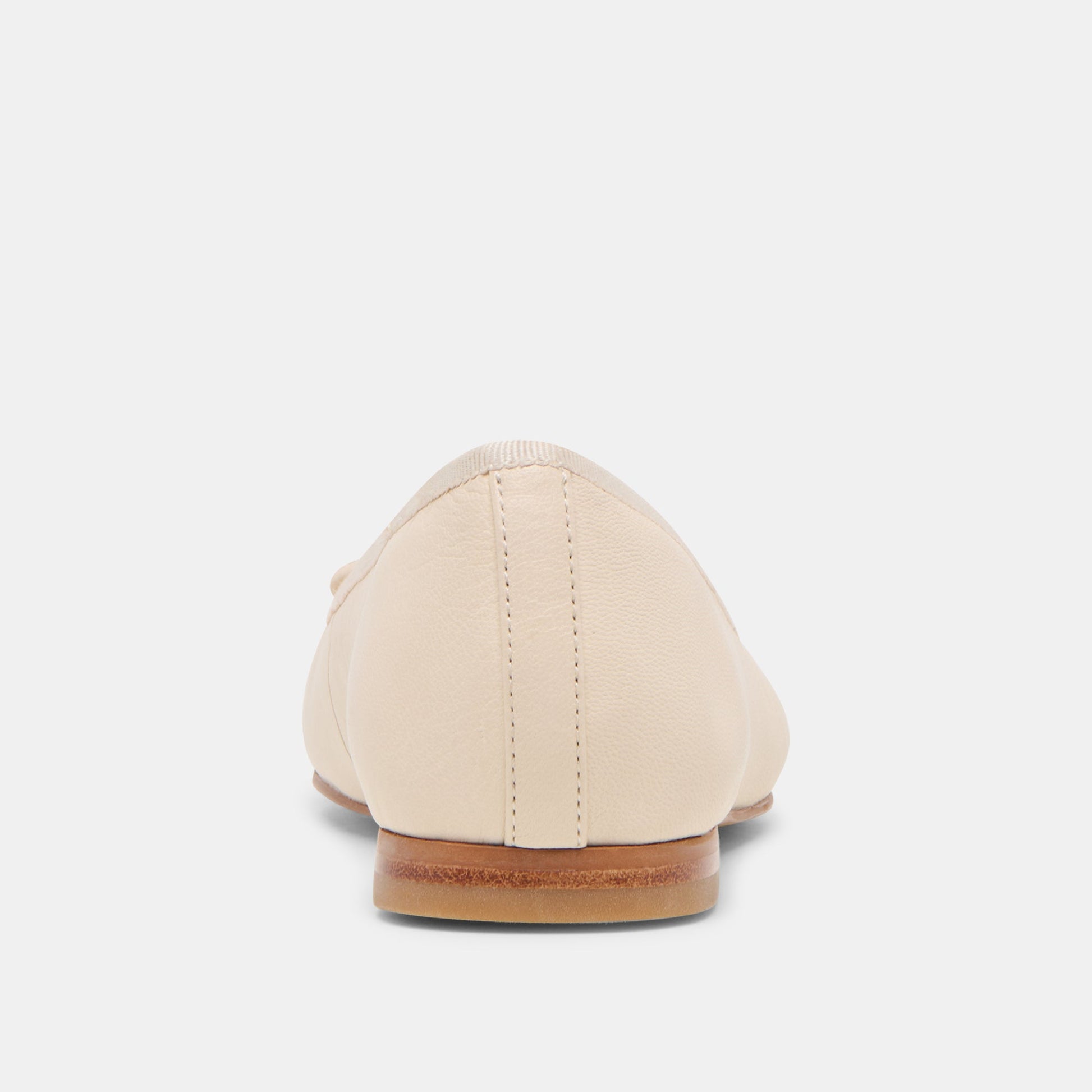 Ritla Wide Bone Leather Ballet Flats