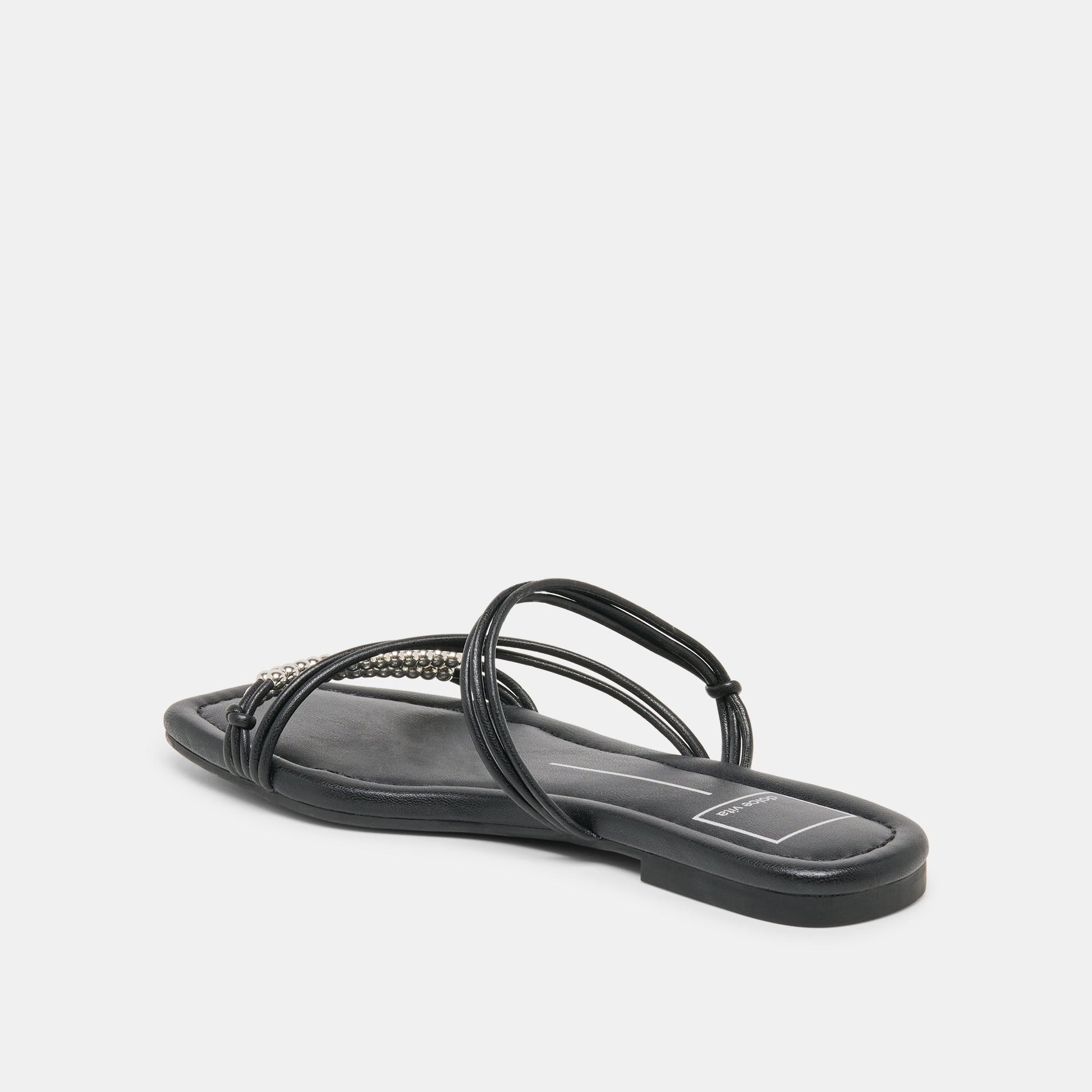 LYNDEE BEAD Black Stella Strappy Open-Toe Sandals