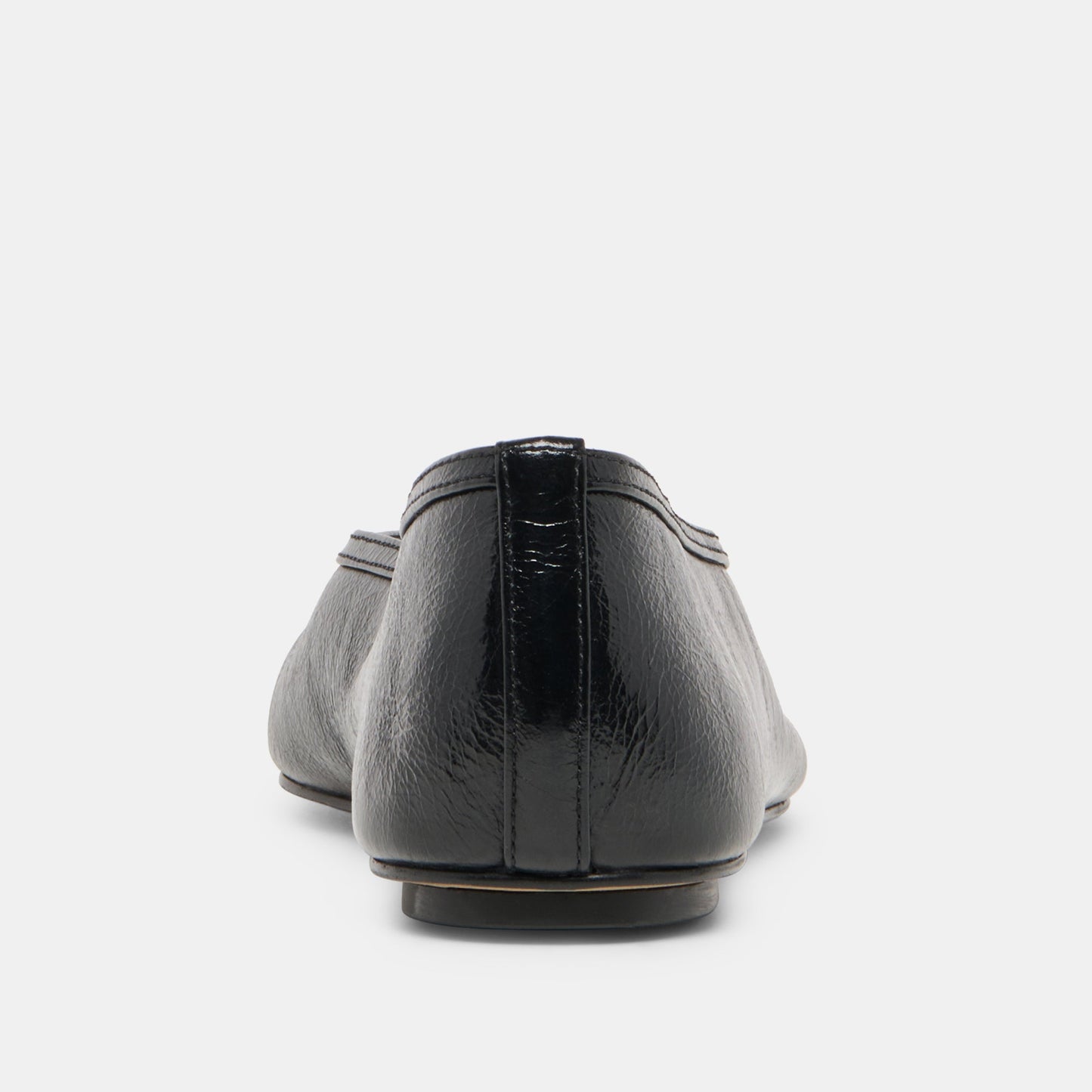 CARET Black Leather Pointed-Toe Ballet Flats