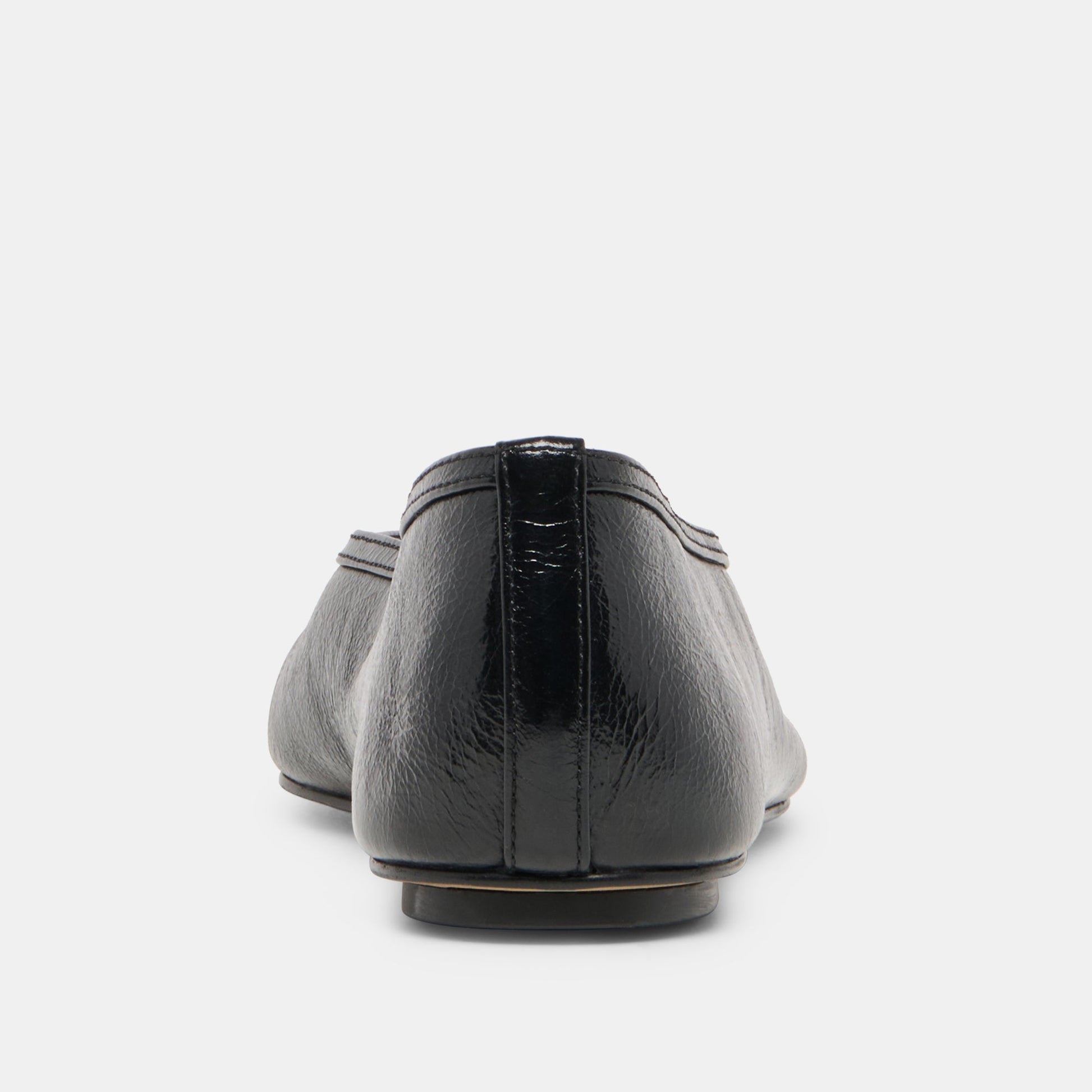 CARET Black Leather Pointed-Toe Ballet Flats