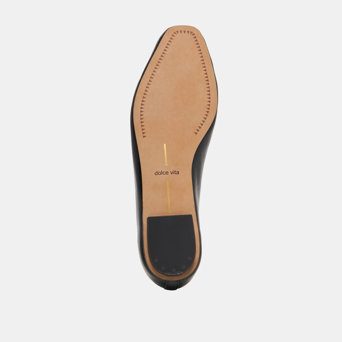 CARET Black Leather Pointed-Toe Ballet Flats