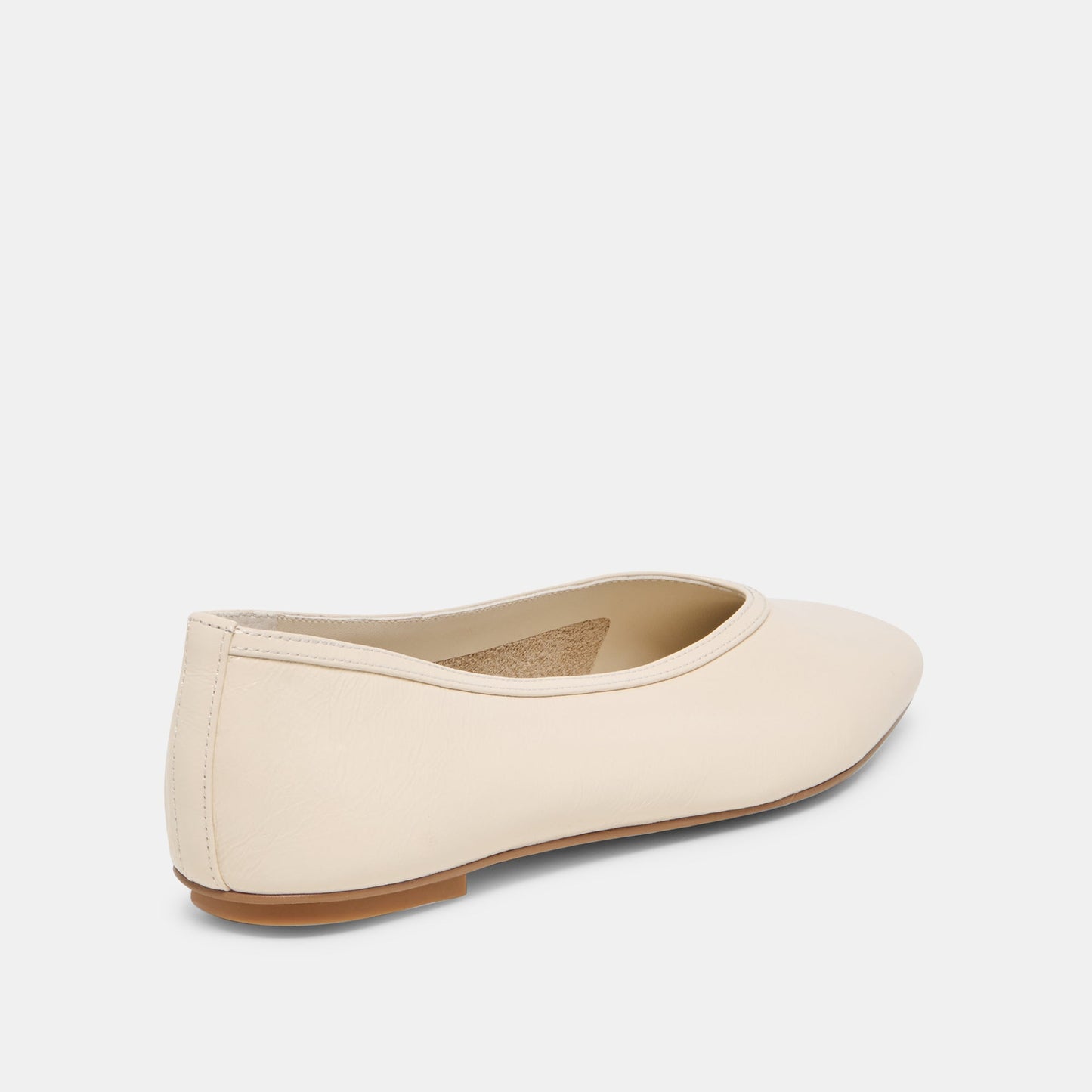 CARET Bone Leather Pointed-Toe Ballet Flats