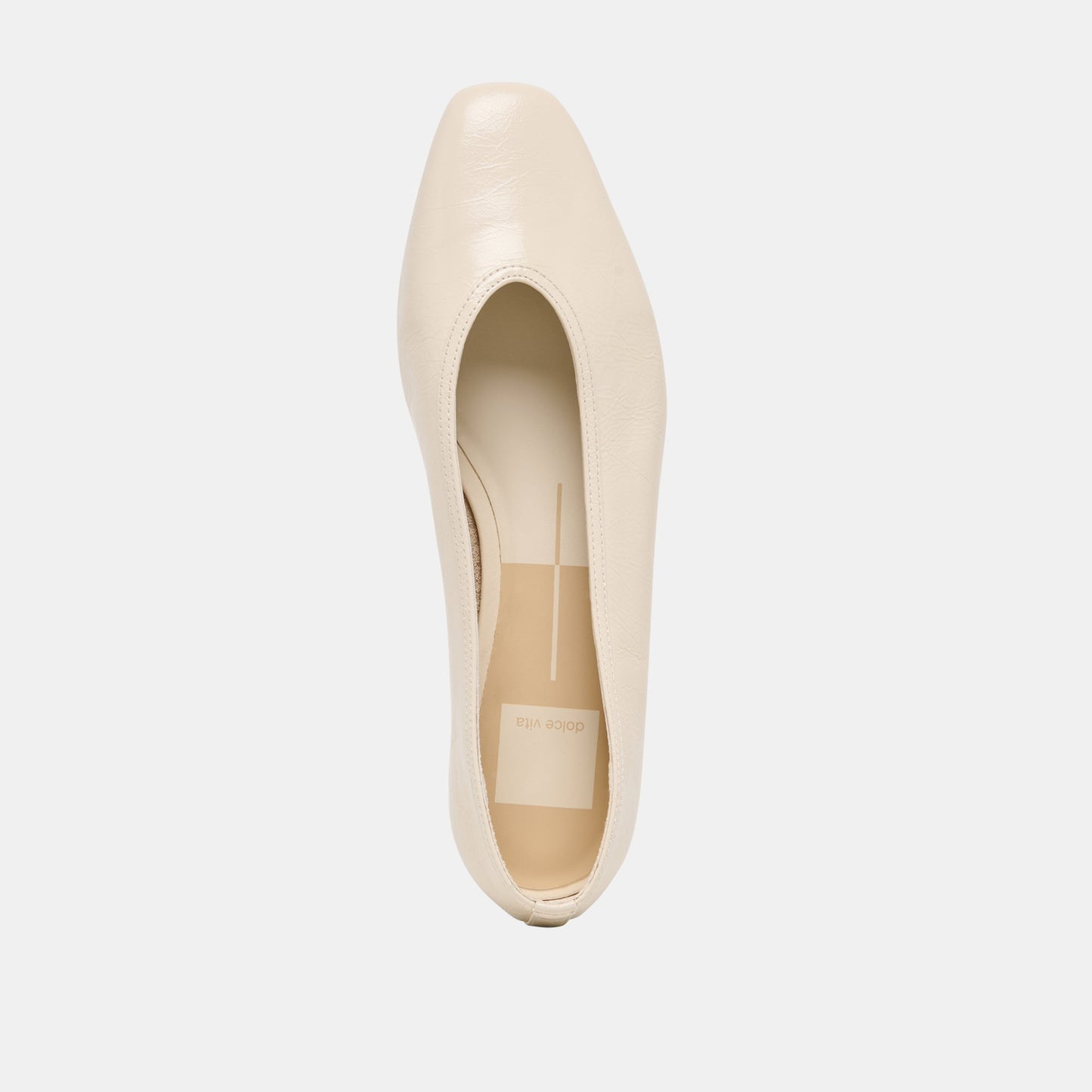 CARET Bone Leather Pointed-Toe Ballet Flats