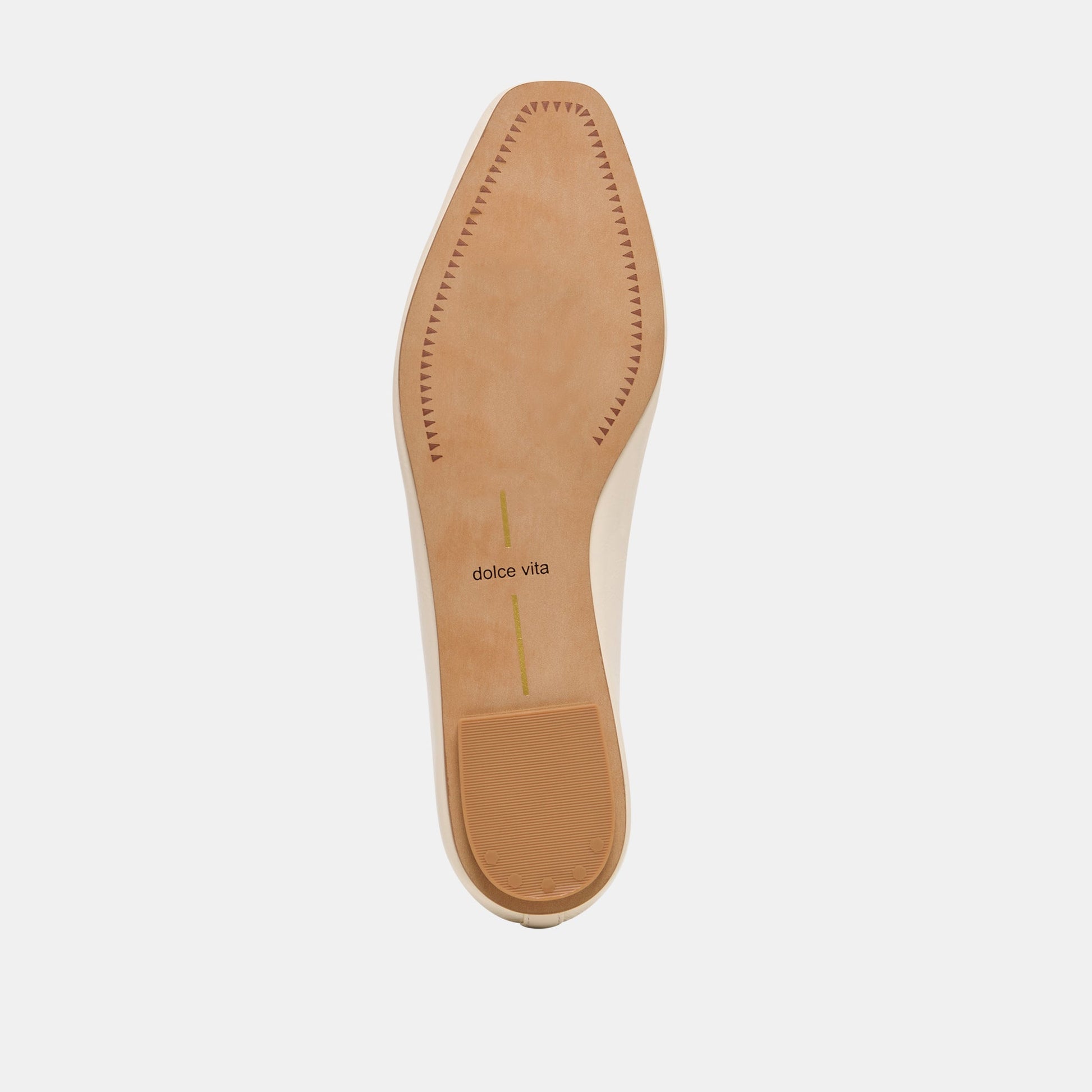 CARET Bone Leather Pointed-Toe Ballet Flats