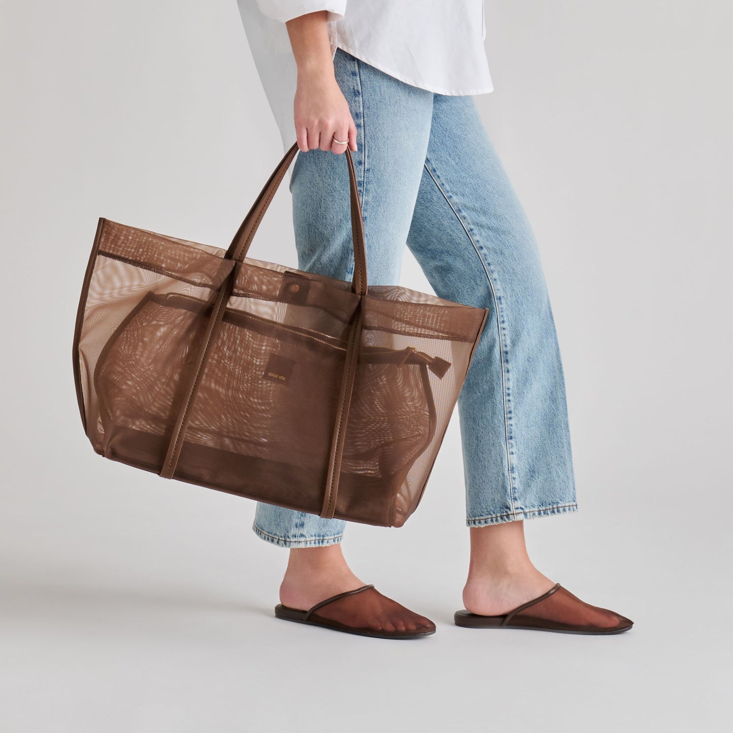 Geni Chocolate Mesh Flats