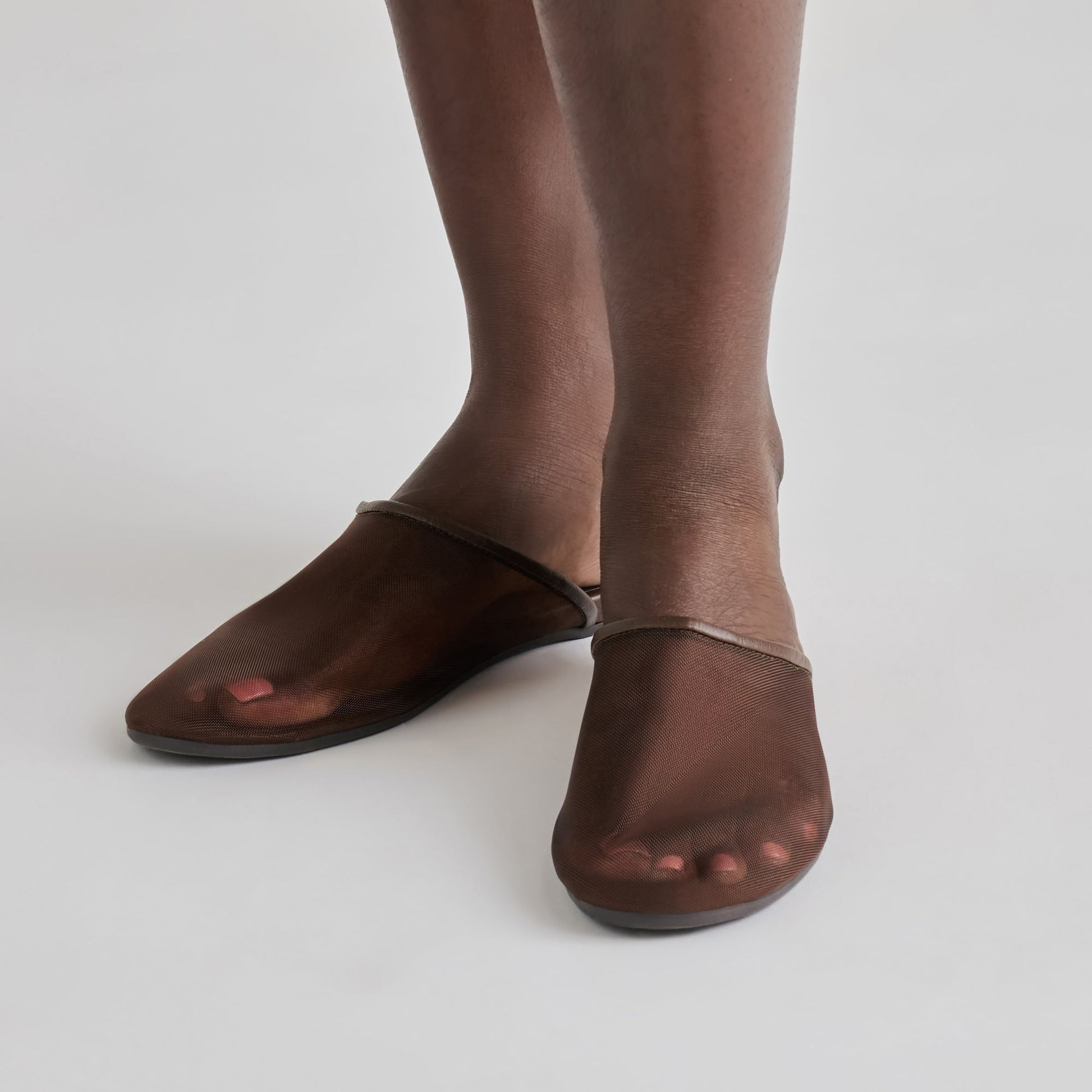 Geni Chocolate Mesh Flats