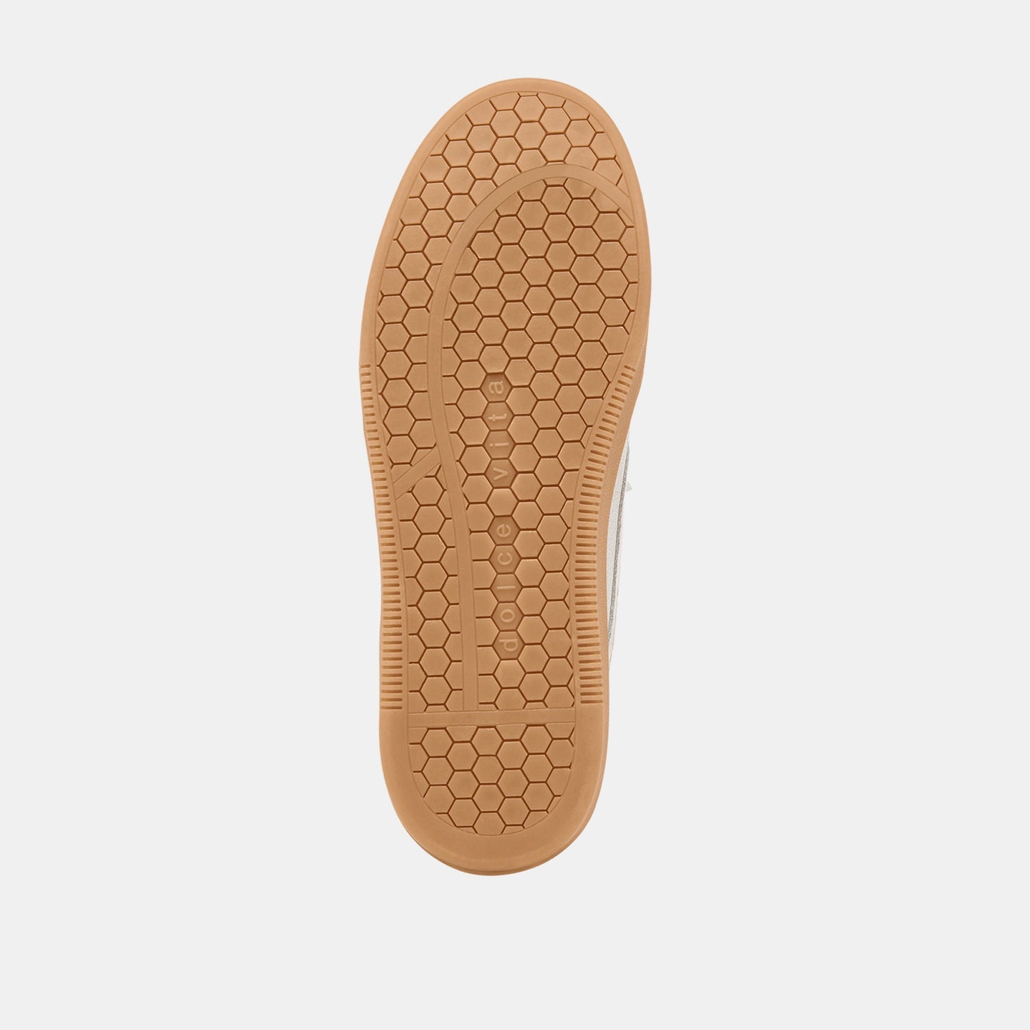Notice Slide Plush Off White Crackled Leather Sneakers