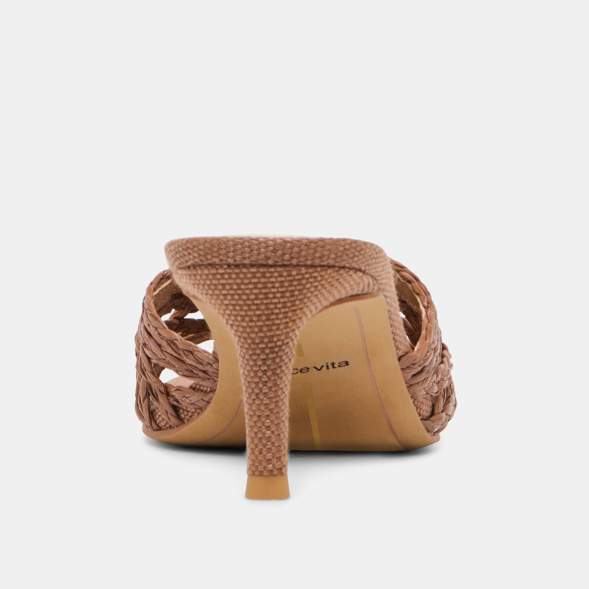 Bowen Cognac Raffia Heels