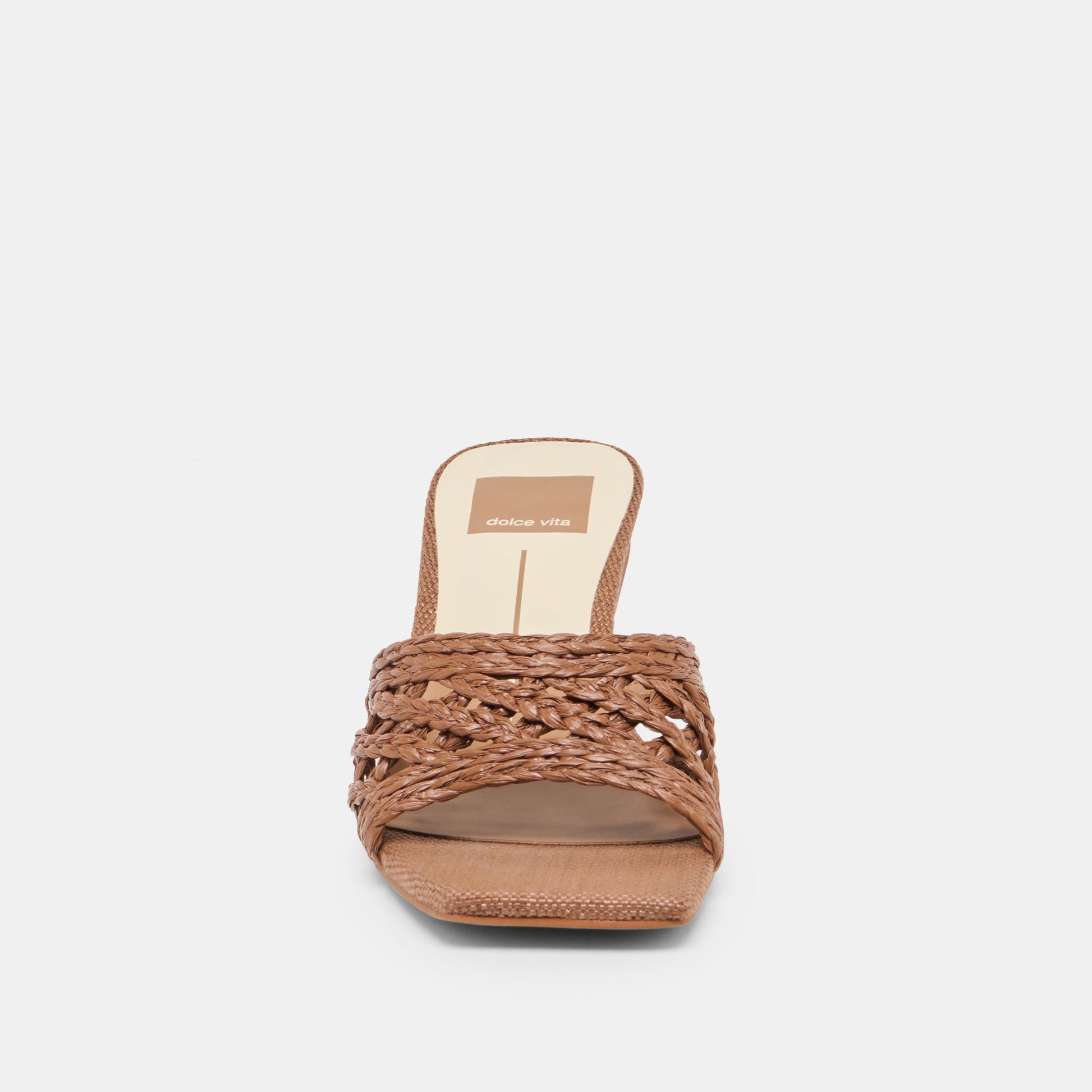 Bowen Cognac Raffia Heels