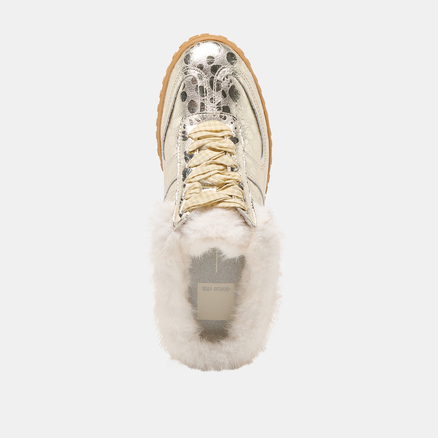 Izzey Plush Platinum Leather Sneakers