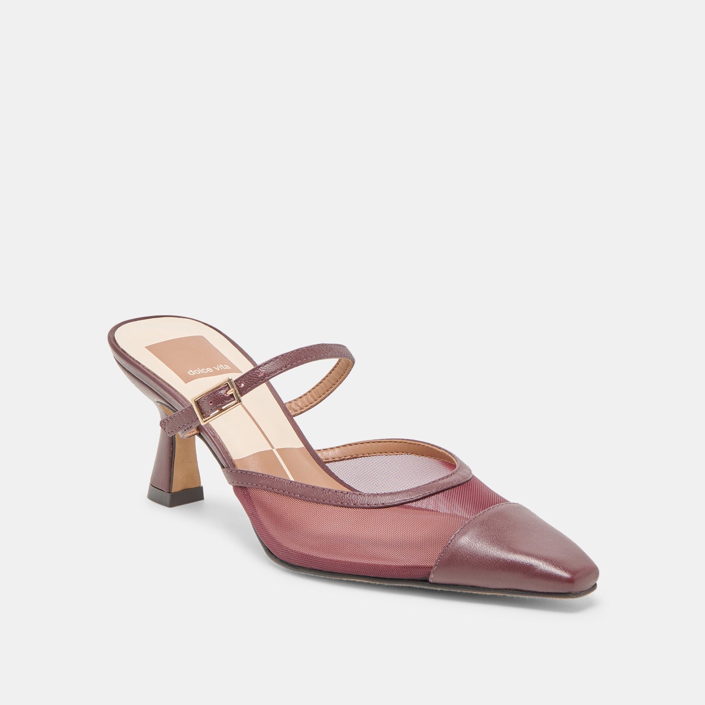 Loyd Burgundy Mesh Heels