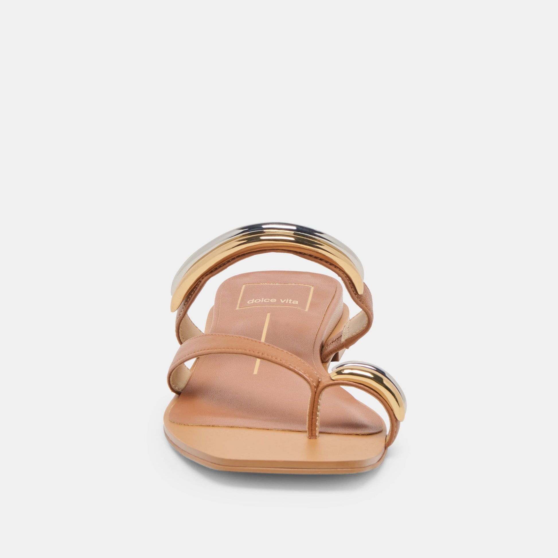 Tarina Caramel Leather Sandals