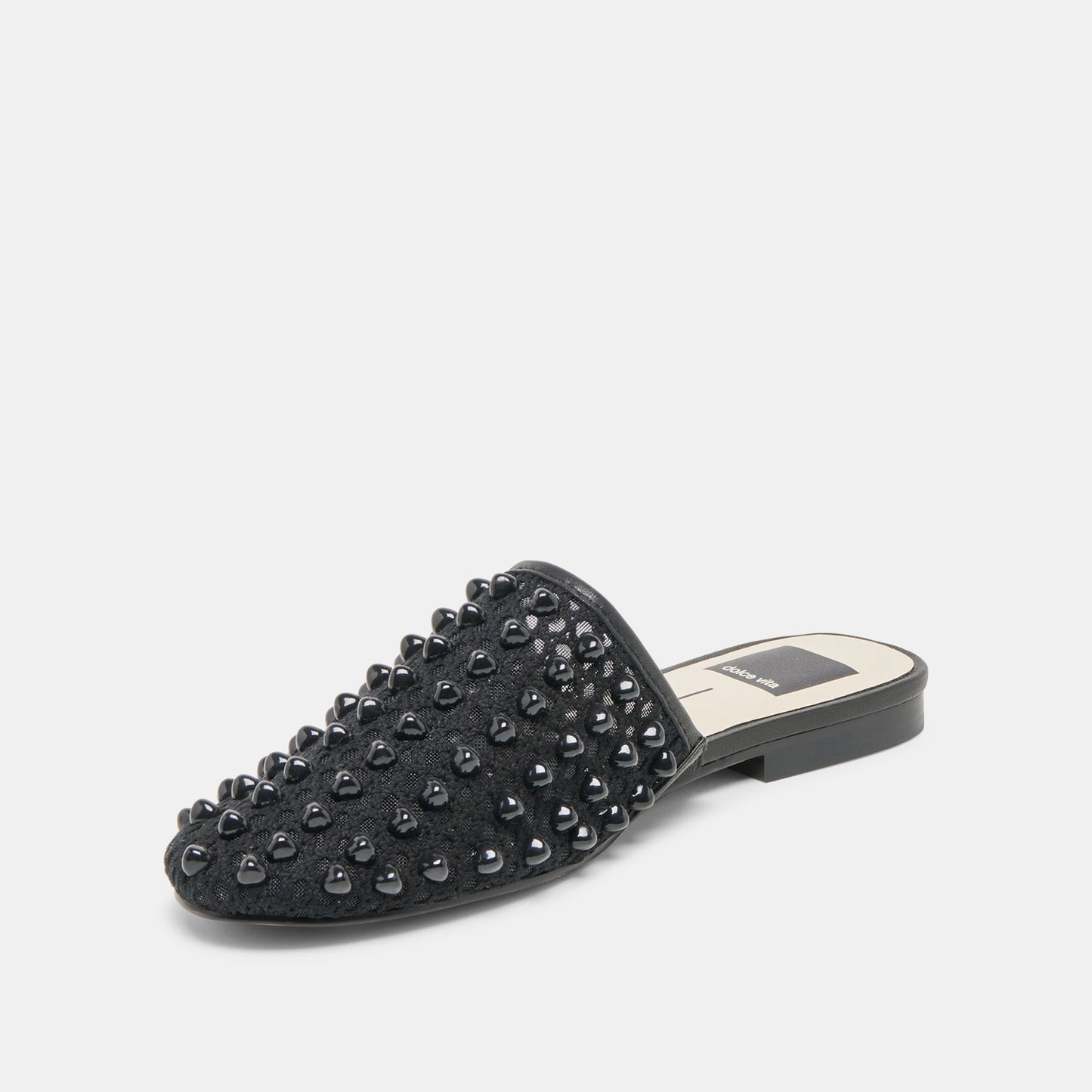 Rova Bead Onyx Beaded Mesh Flats