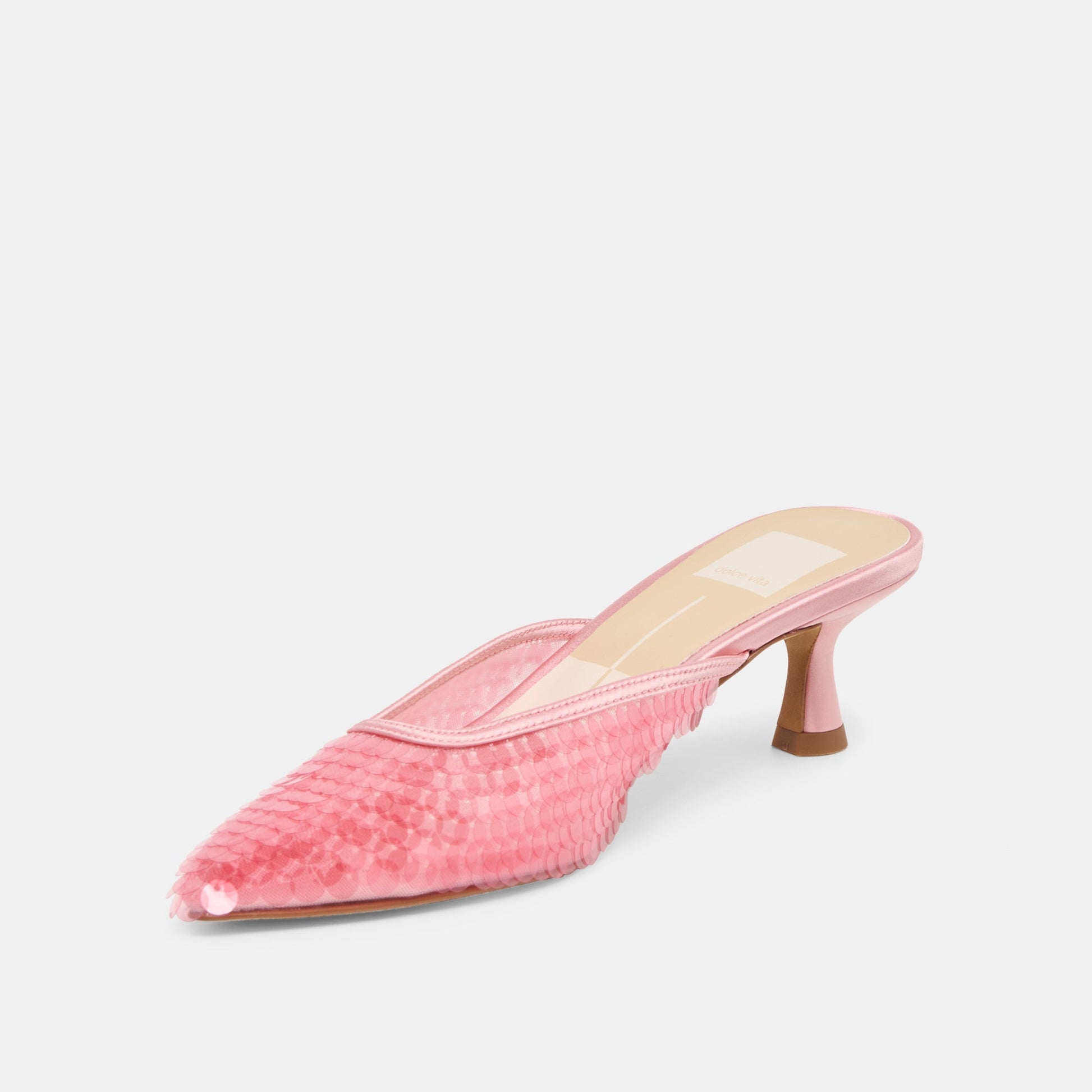 Cleo Sequin Light Pink Sequin Heels