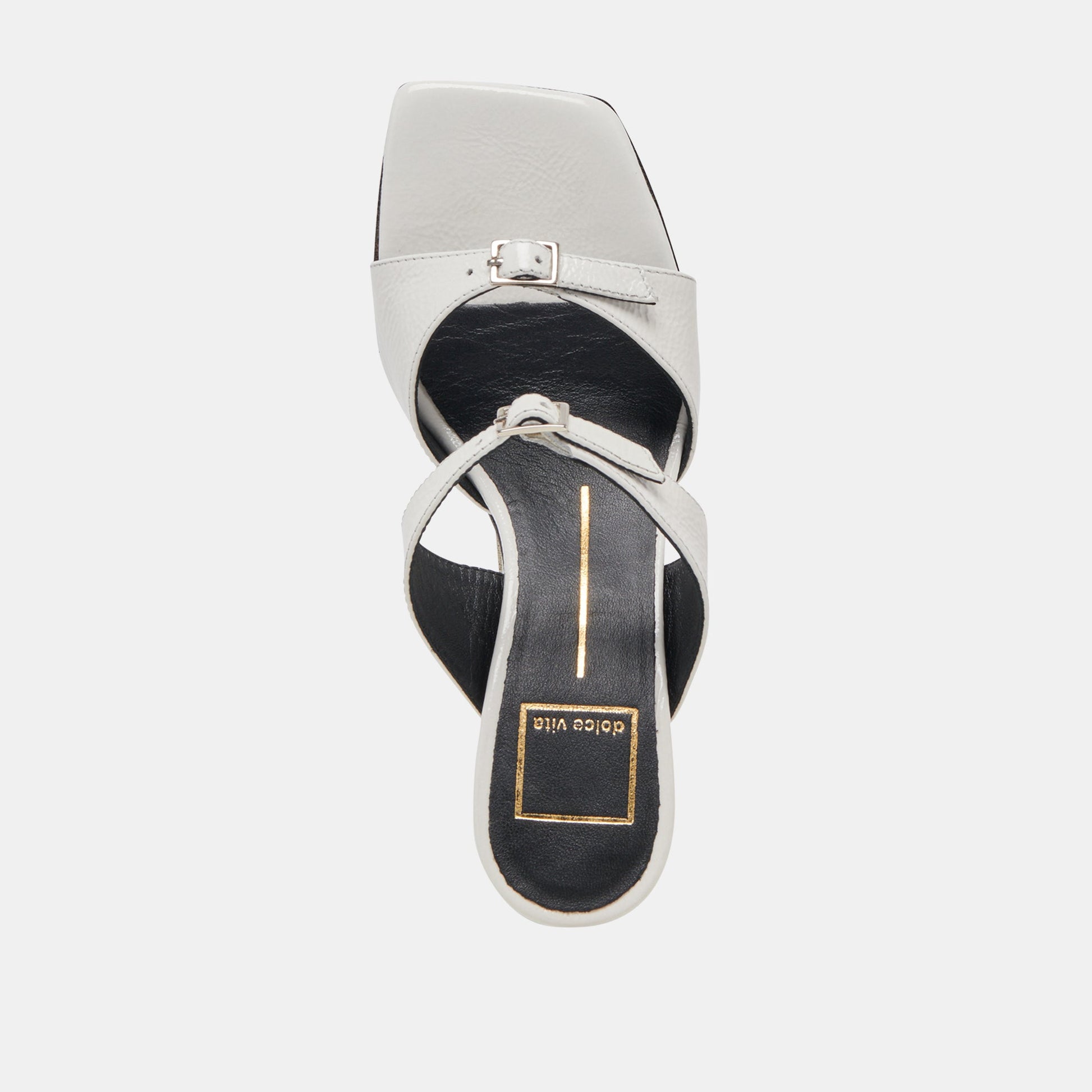 SHANE HEELS OFF WHITE CRINKLE PATENT
 – Dolce Vita