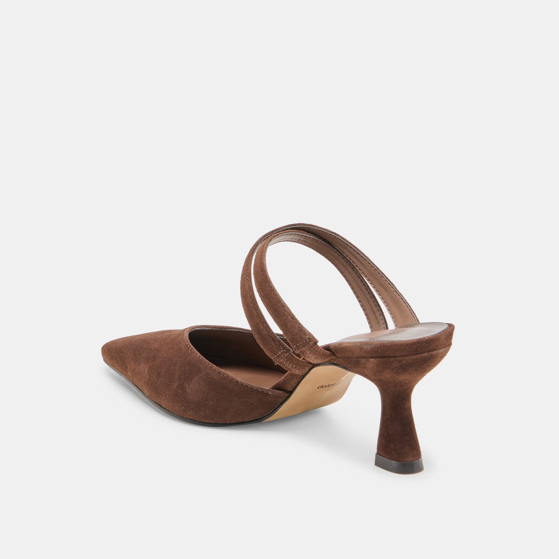 Linore Dk Brown Suede Heels