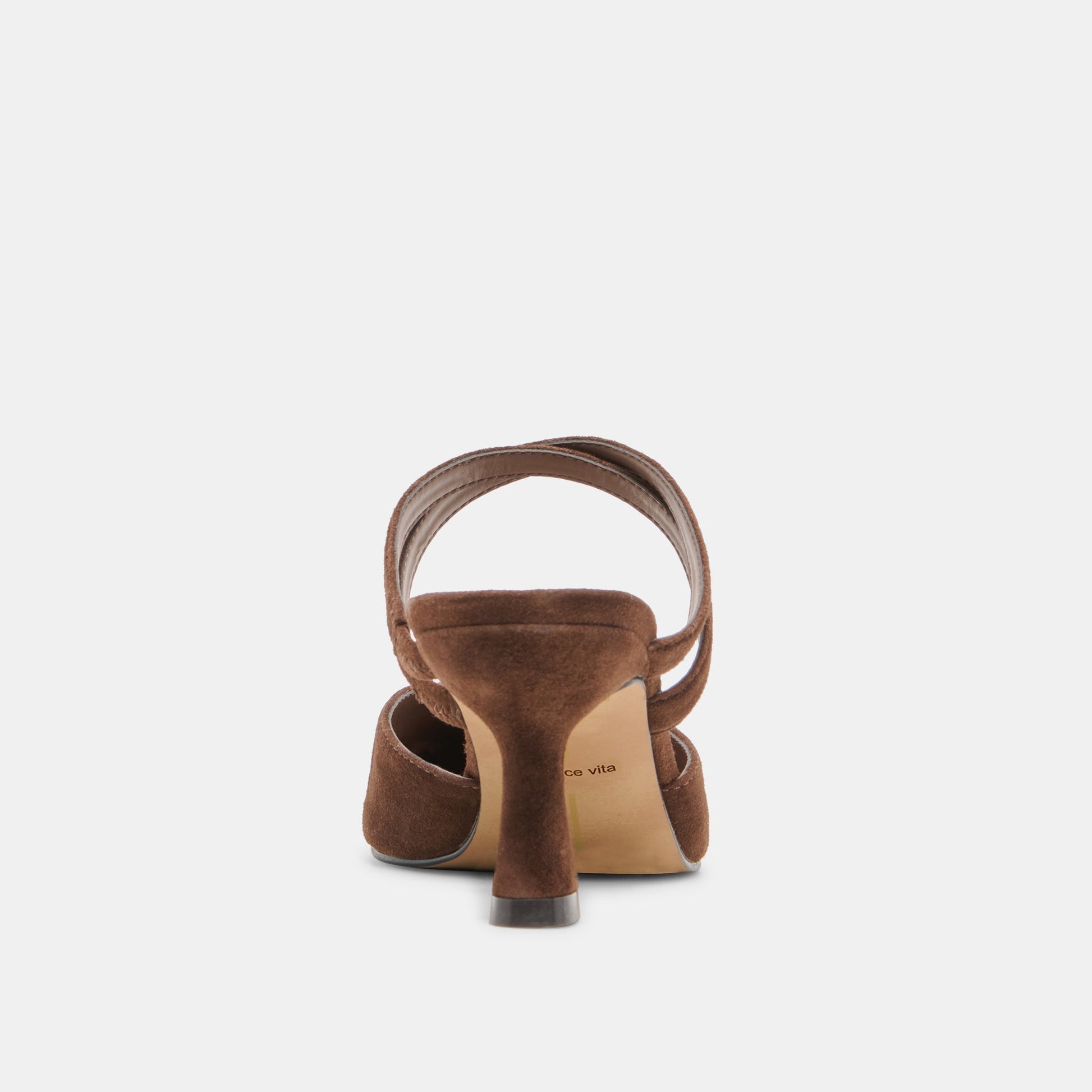 Linore Dk Brown Suede Heels