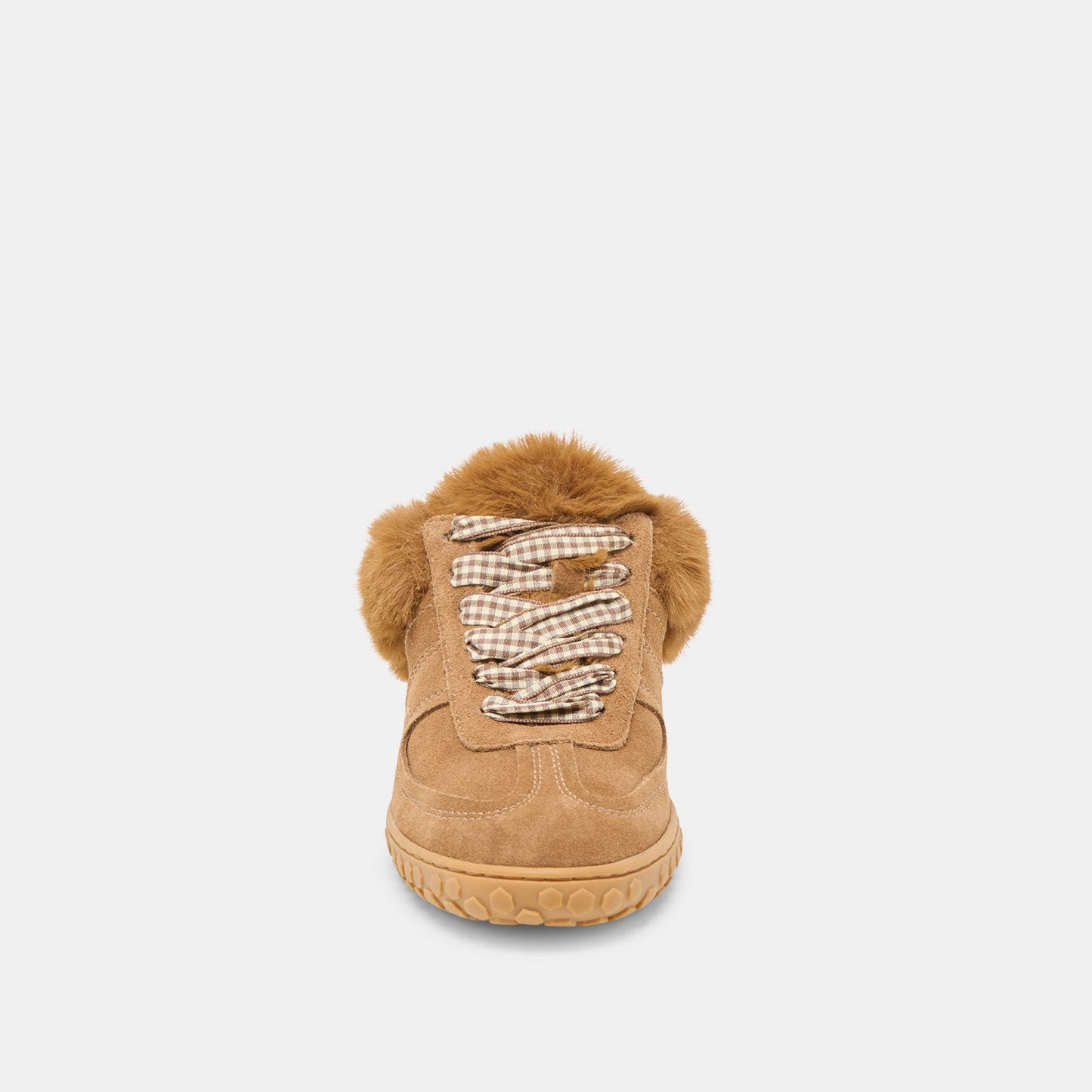 Izzey Plush Lt Brown Suede Sneakers