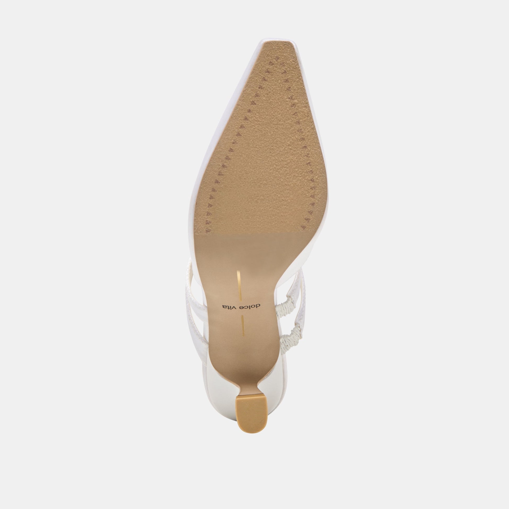 Linore True White Satin Heels