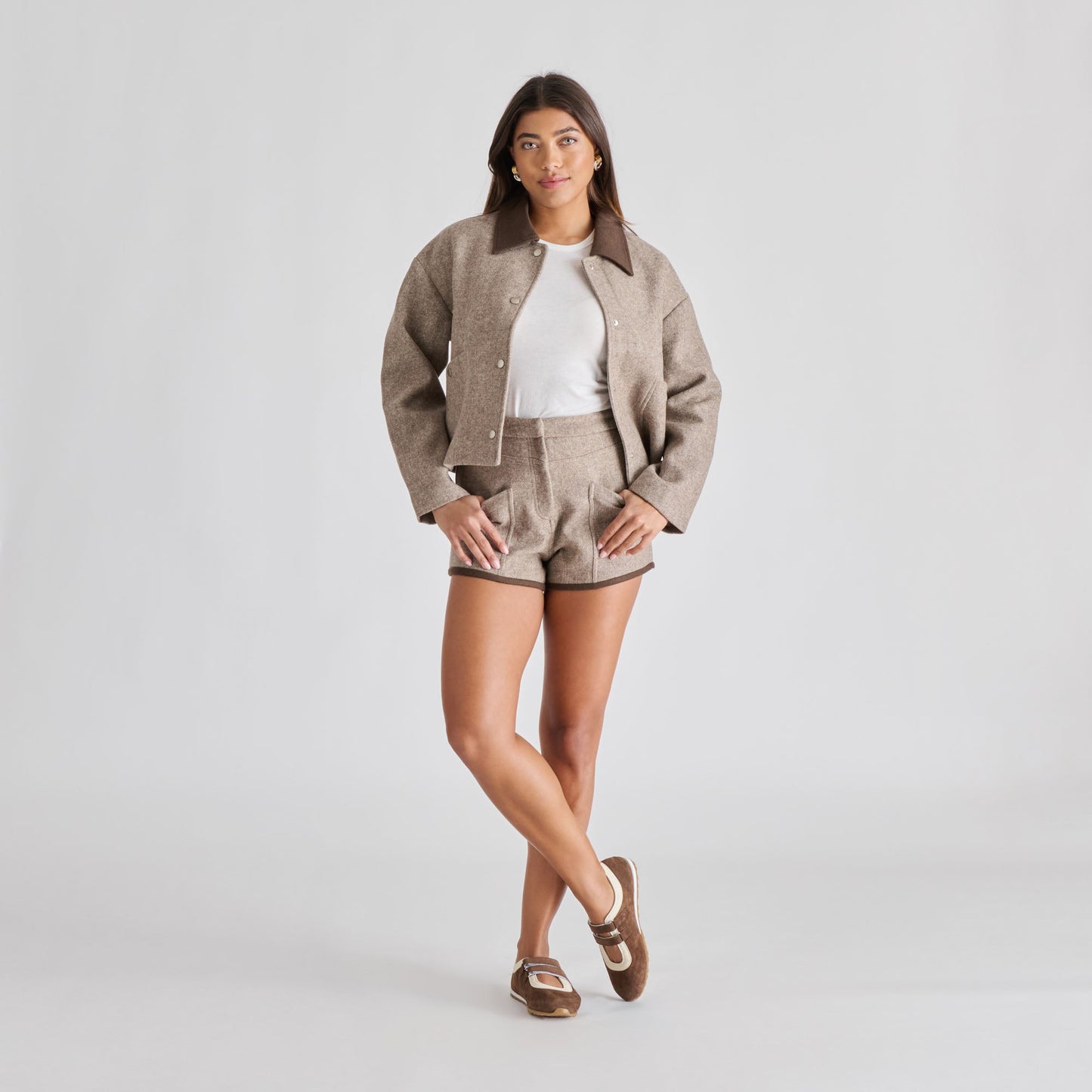 Swan Dk Brown Suede Sneakers