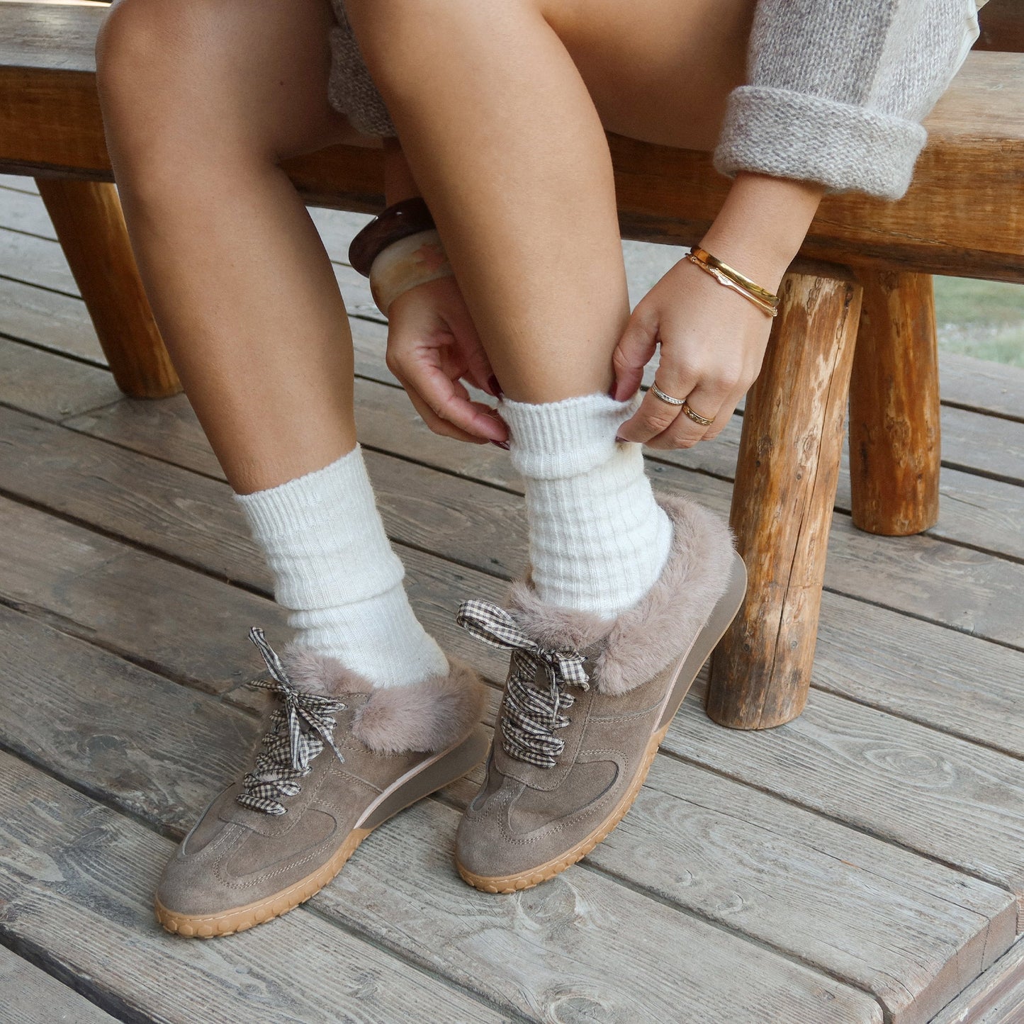 Izzey Plush Olive Suede Sneakers