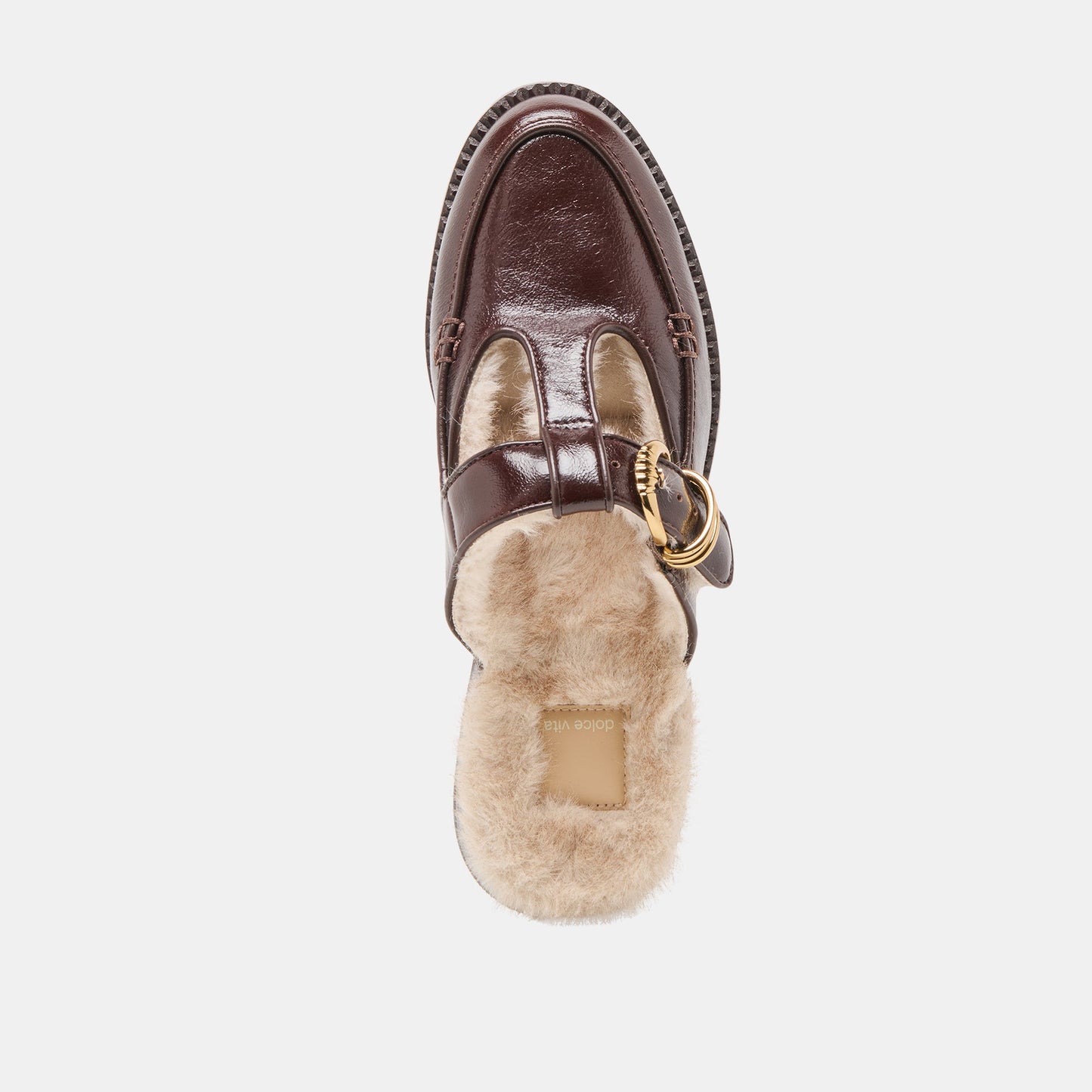 Harlah Plush Chocolate Leather Flats
