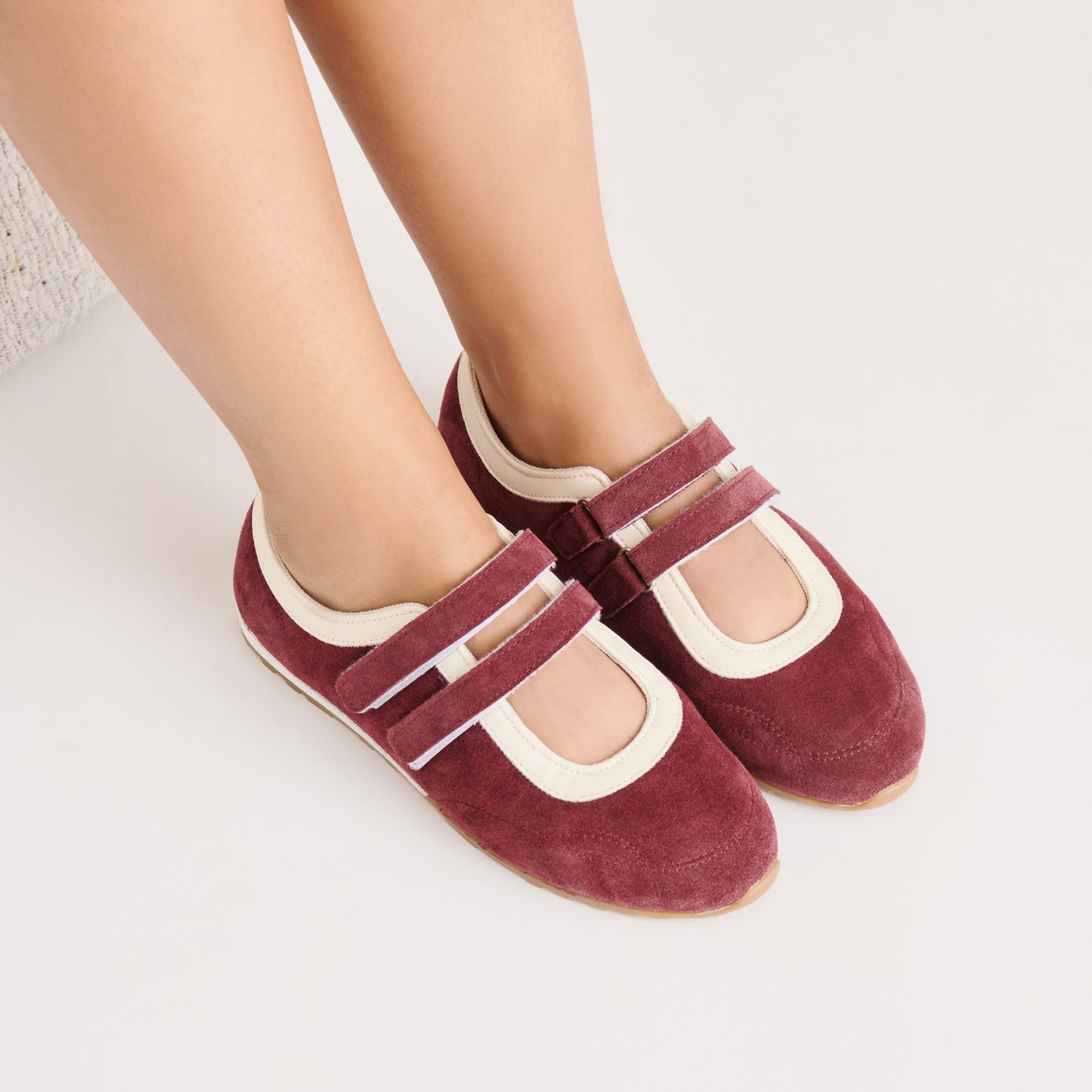 Swan Burgundy Suede Sneakers