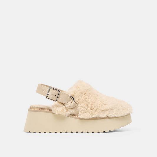 Lansy Natural Plush Flats