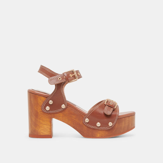 YANDY HEELS COGNAC LEATHER
 – Dolce Vita
