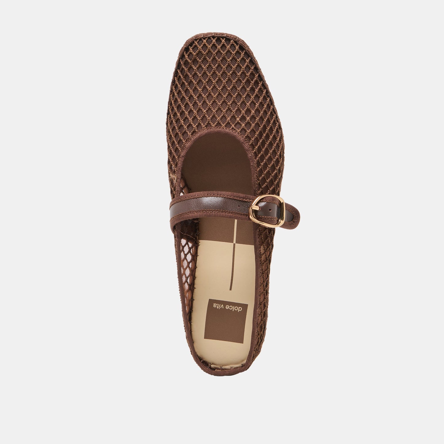 Milie Chocolate Woven Mesh Flats