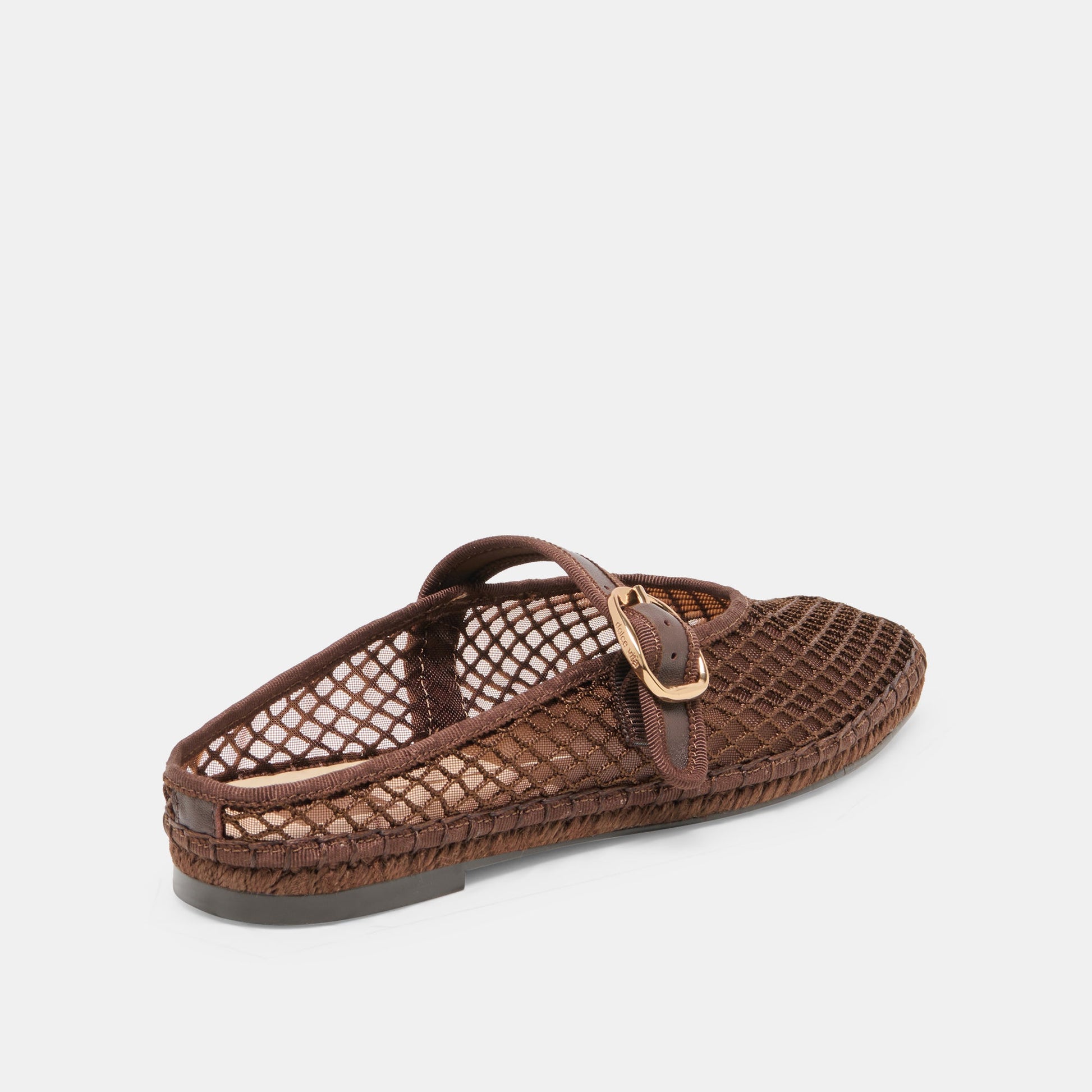Milie Chocolate Woven Mesh Flats