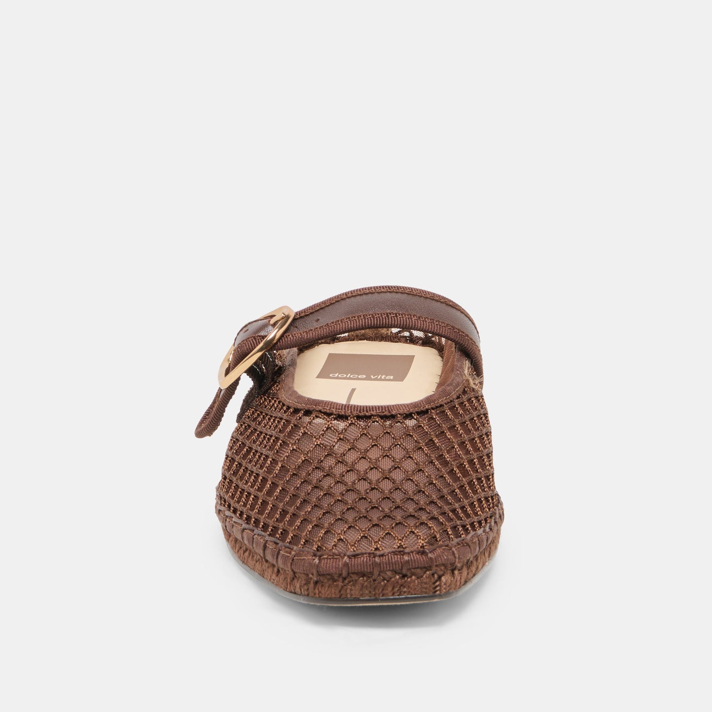Milie Chocolate Woven Mesh Flats