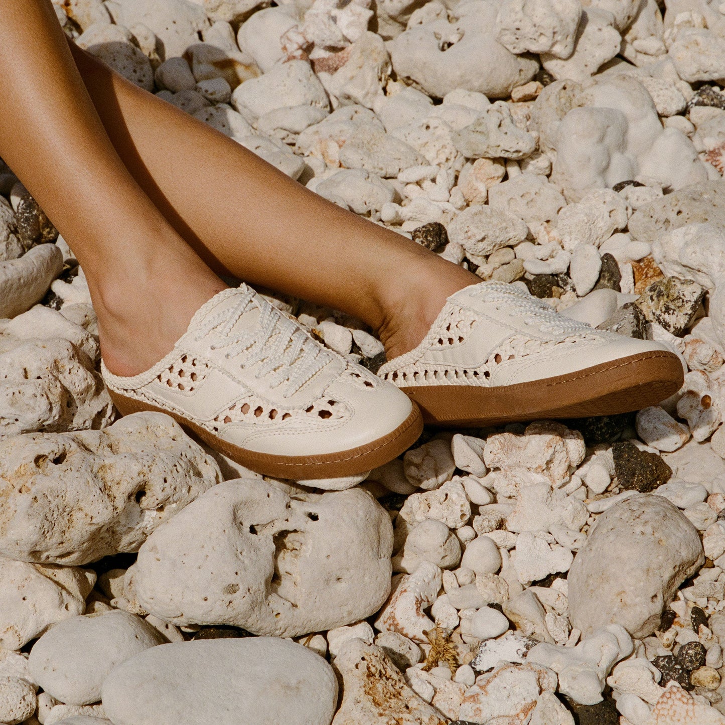 Notice Slide Woven Off White Woven Stella Sneakers