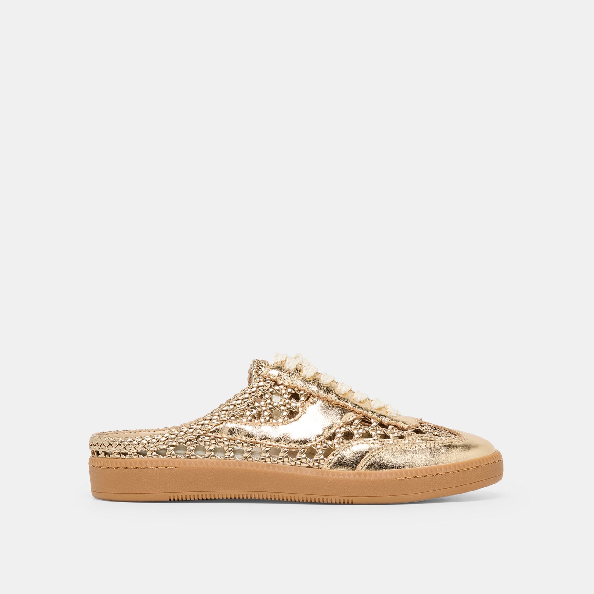 Notice Slide Gold Woven Stella Sneakers