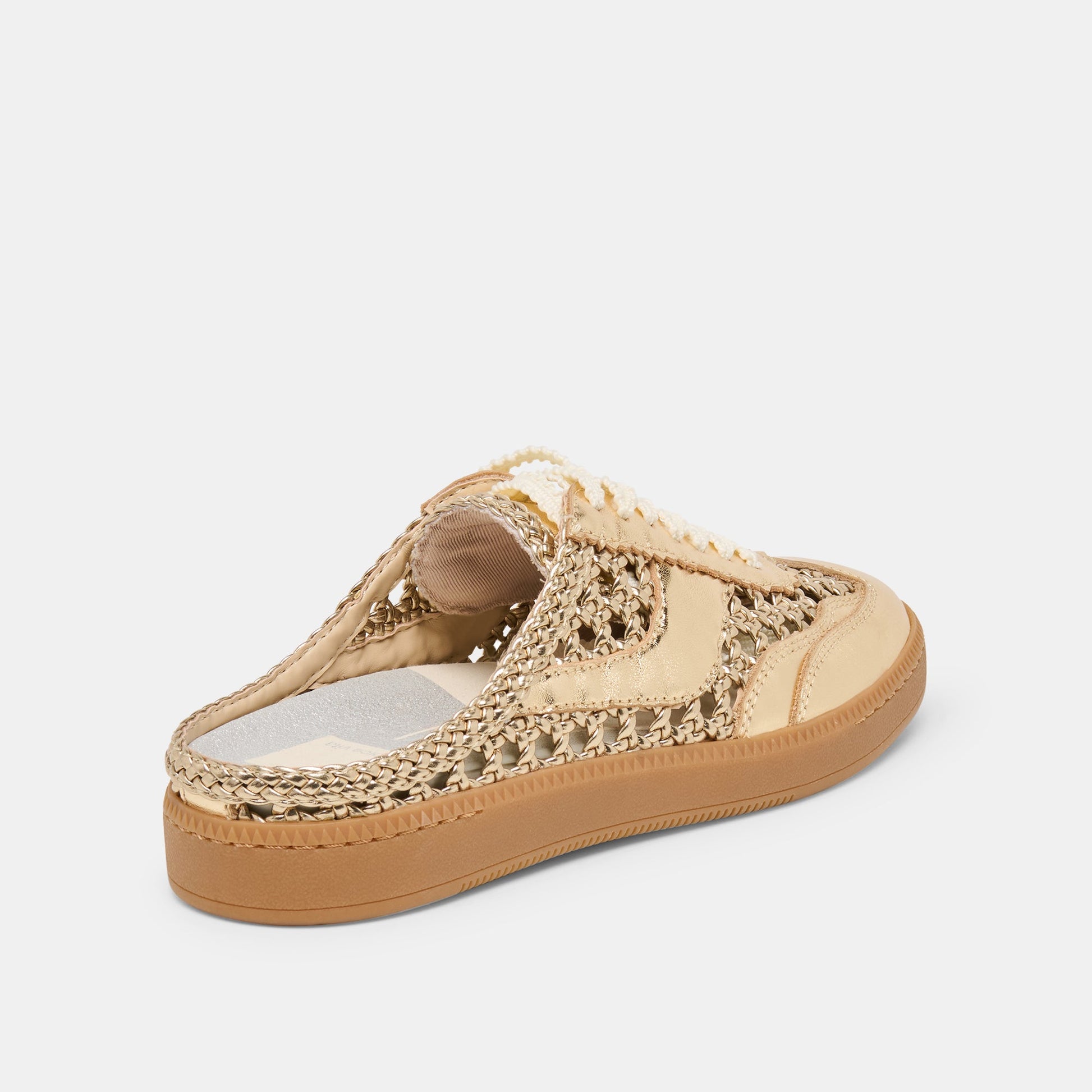 Notice Slide Gold Woven Stella Sneakers