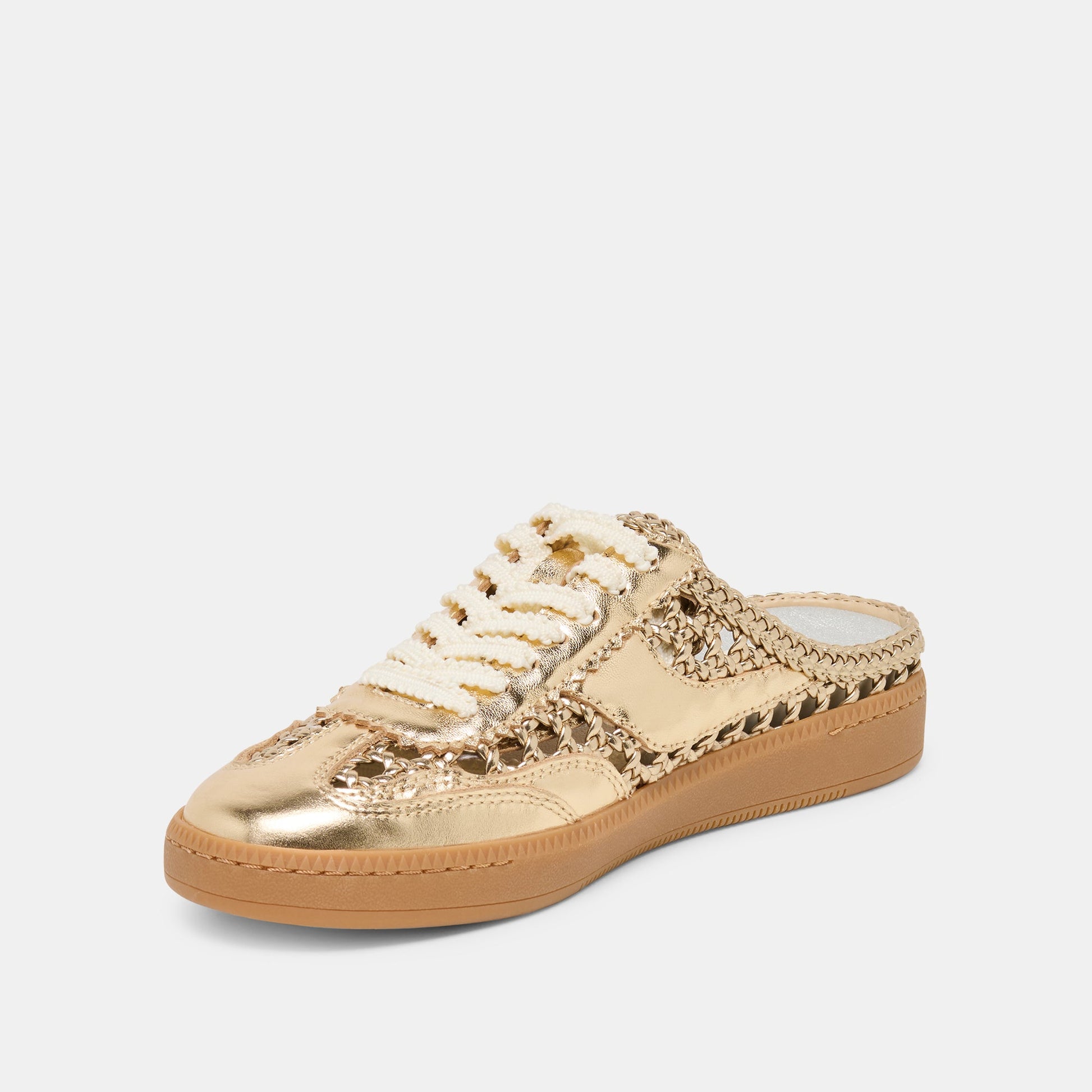 Notice Slide Gold Woven Stella Sneakers
