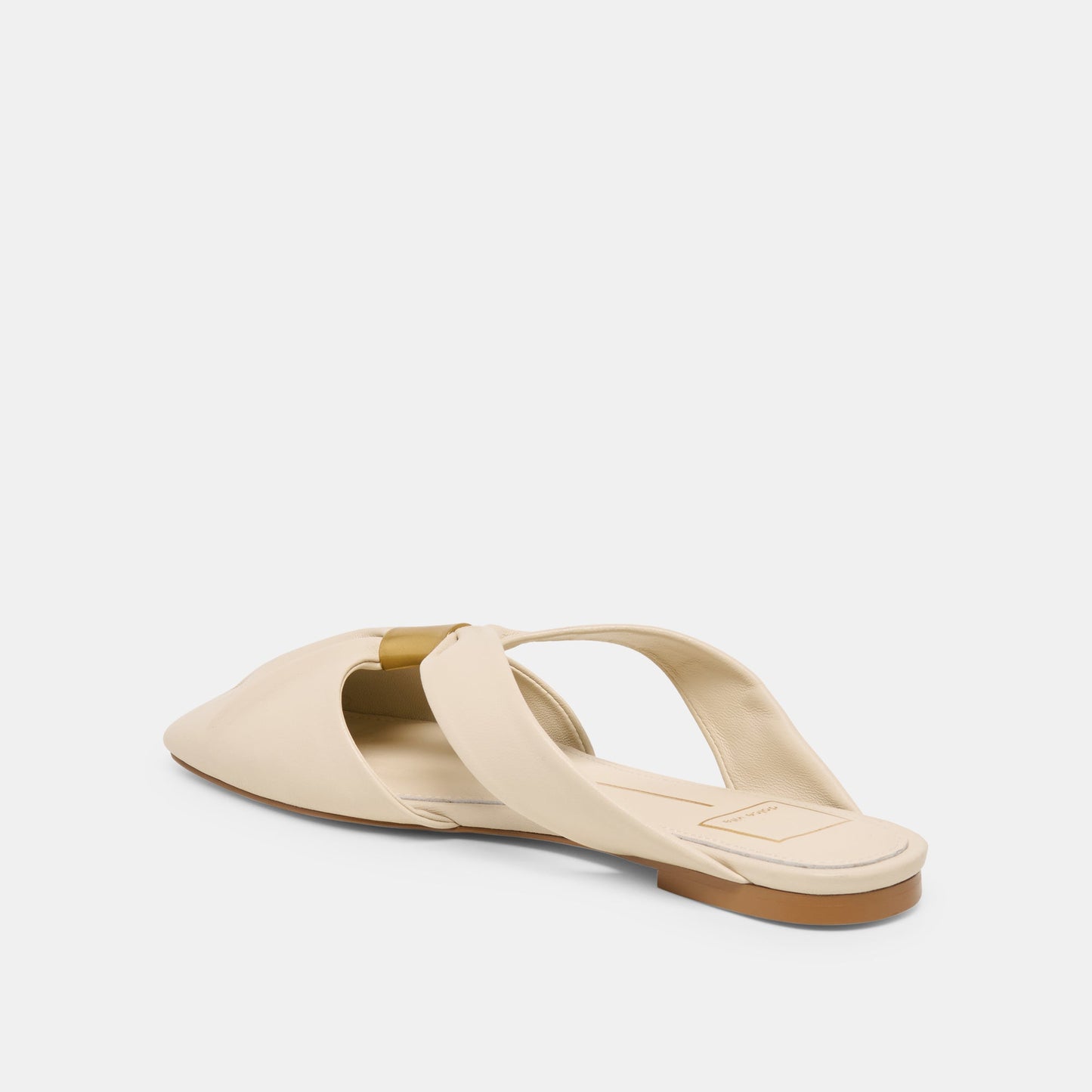 Franey White Leather Flats