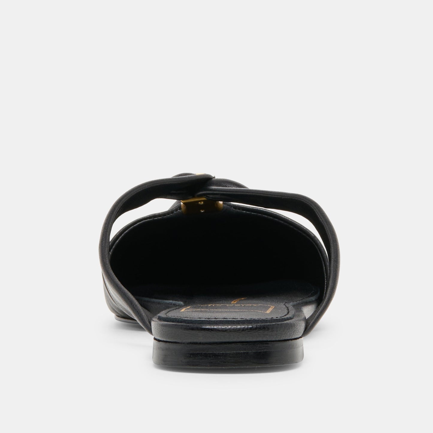 Franey Black Leather Flats
