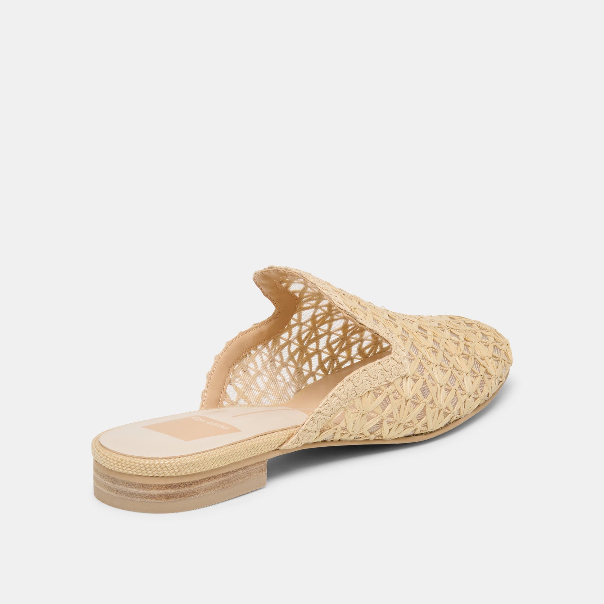 Kirt Lt Natural Cross Hatch Raffia Flats