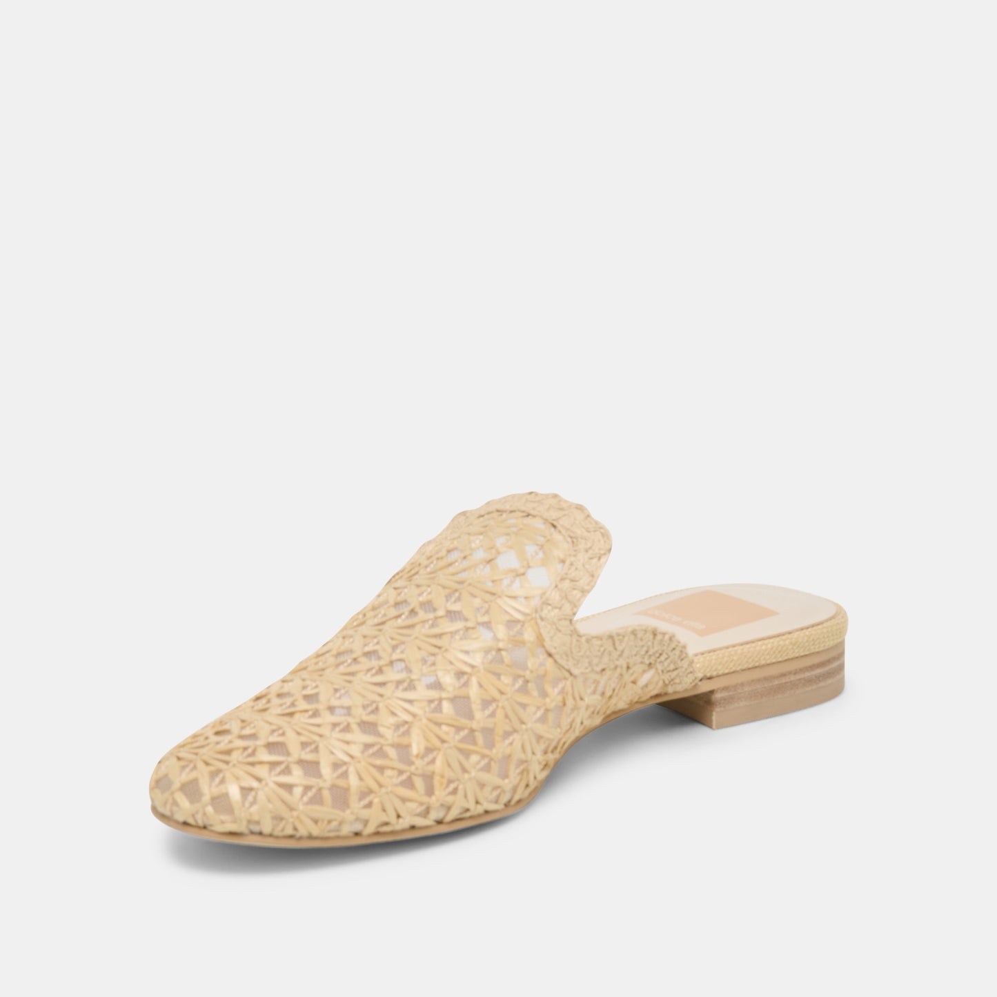 Kirt Lt Natural Cross Hatch Raffia Flats