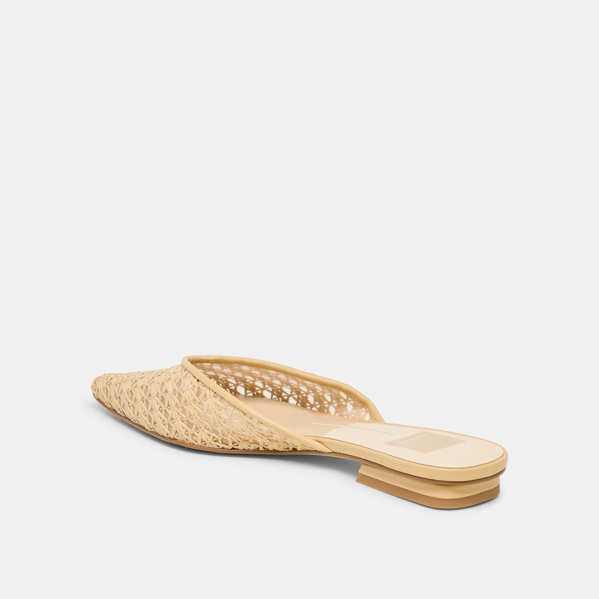 Elm Natural Cross Hatch Raffia Flats